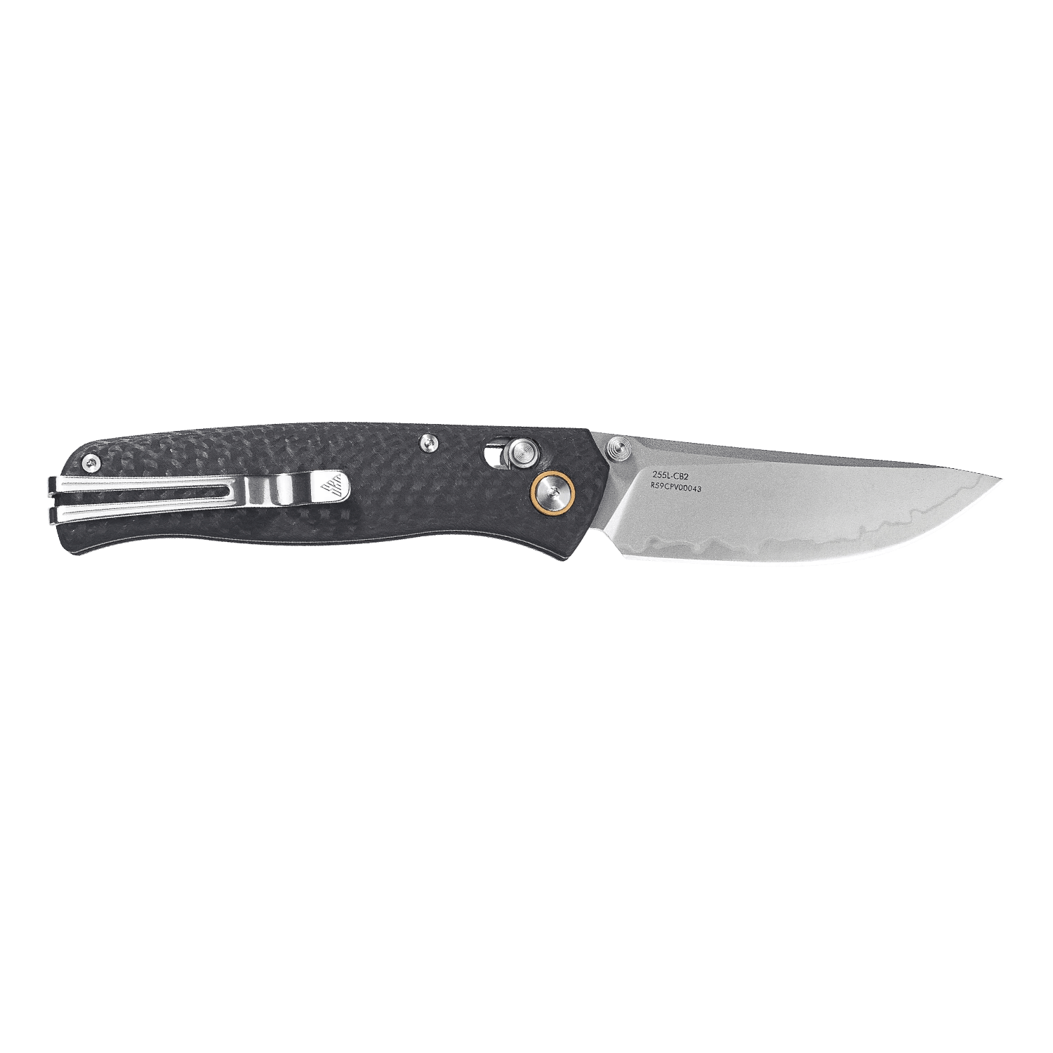 Medal 255L-CB2 (Laminated 140Cr Steel blade, Carbon-fiber handle, Mono chassis, Ambi clip) - SRM Knives