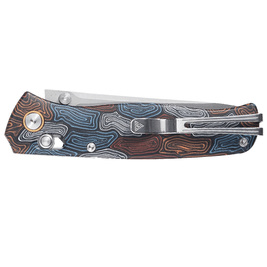 Medal 255L-GQ2(Laminated 140Cr Steel blade, G10 handle, Mono chassis, Ambi clip) - SRM Knives