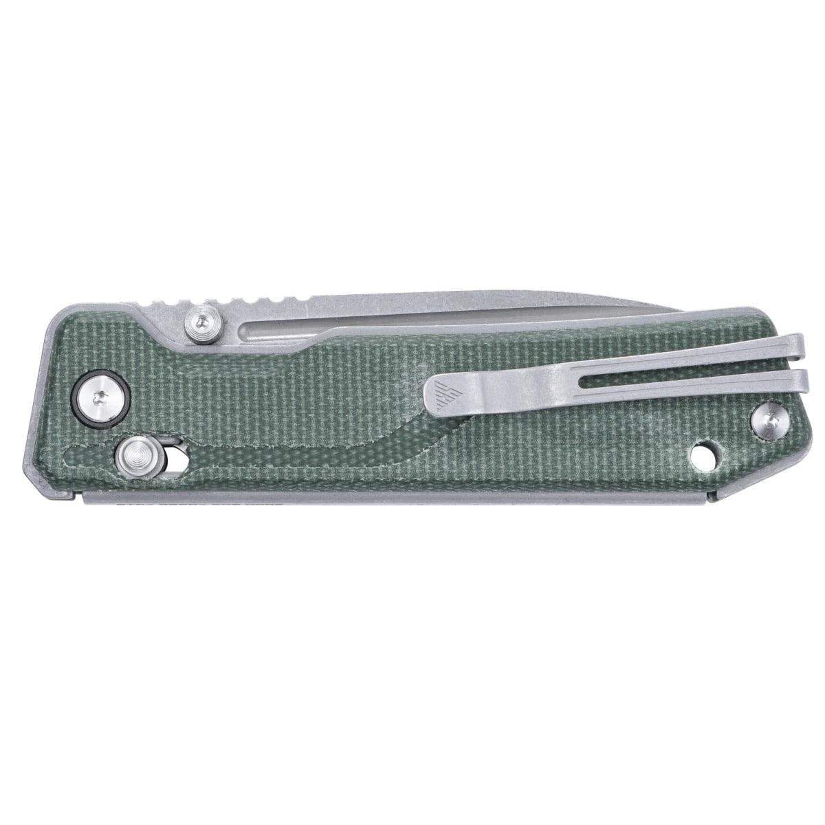 SRM Ambi Lock Folding Knife (14C28N Blade, Micarta Handle) Rubik 7228B-MG