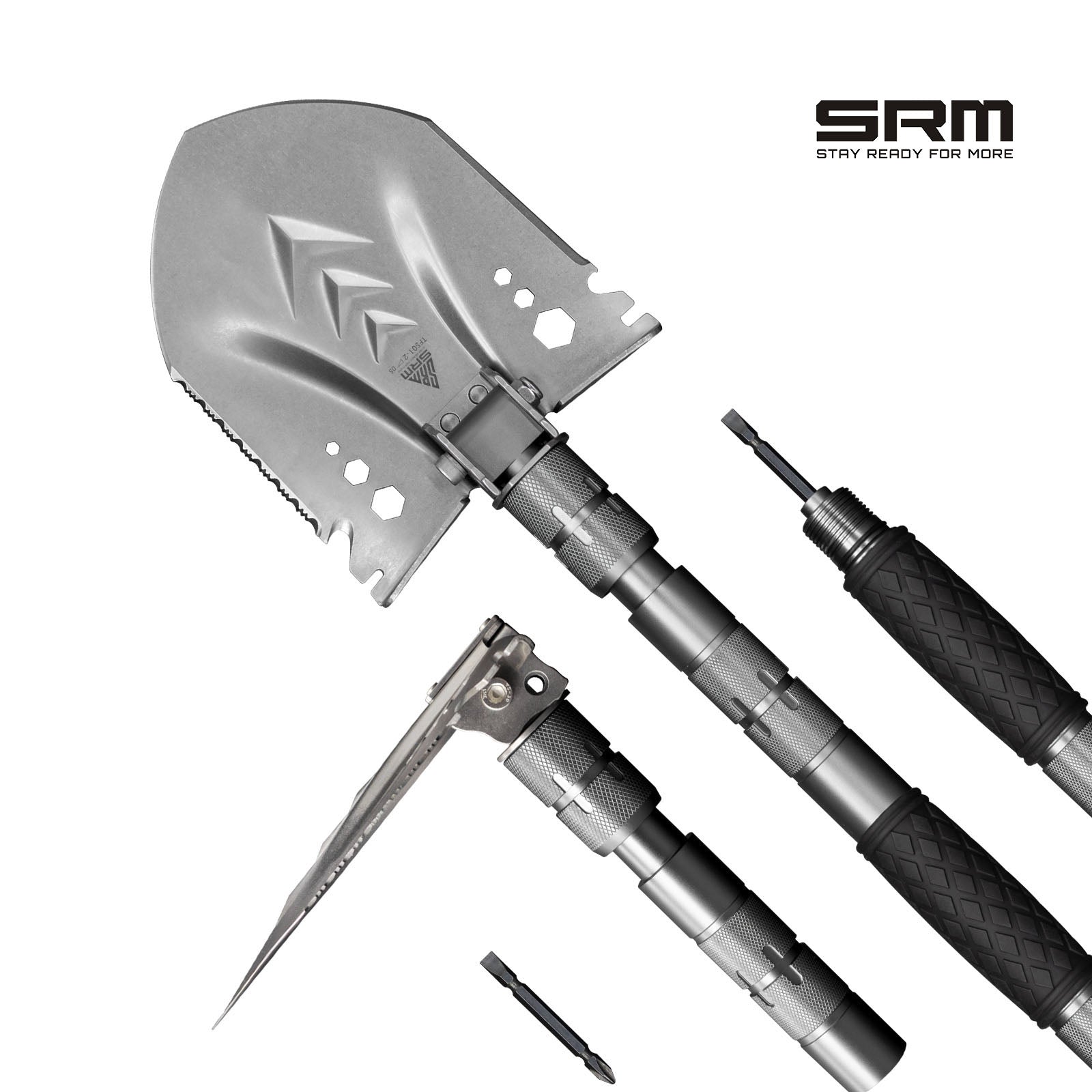 SRM STAY READY FOR MORE Multi-Purpose Shovel & Hoe
