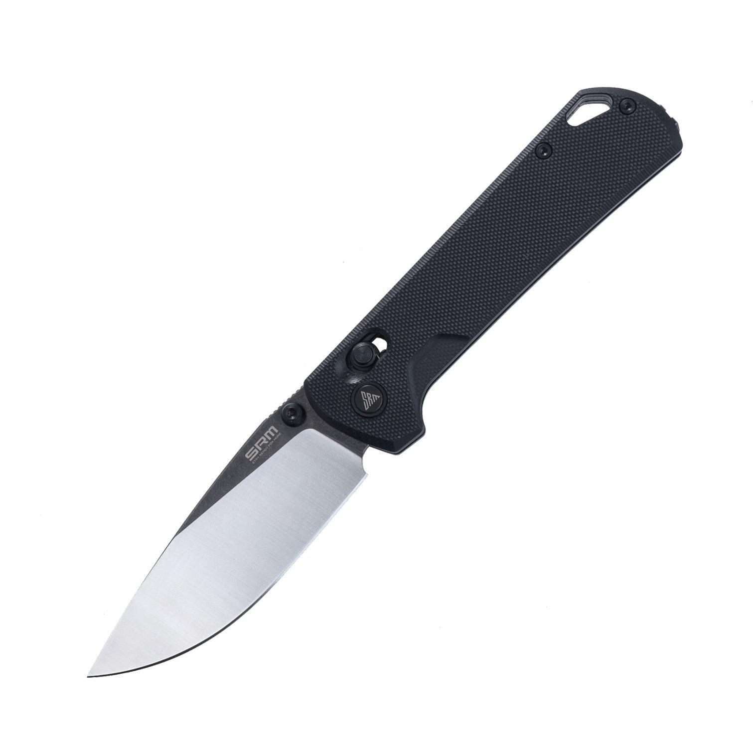 SRM EDC pocket knife 168L-GB2 | Black G10 handle with ambi clip