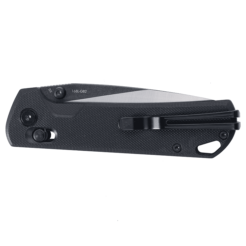 SRM EDC pocket knife 168L-GB2 | Black G10 handle with ambi clip