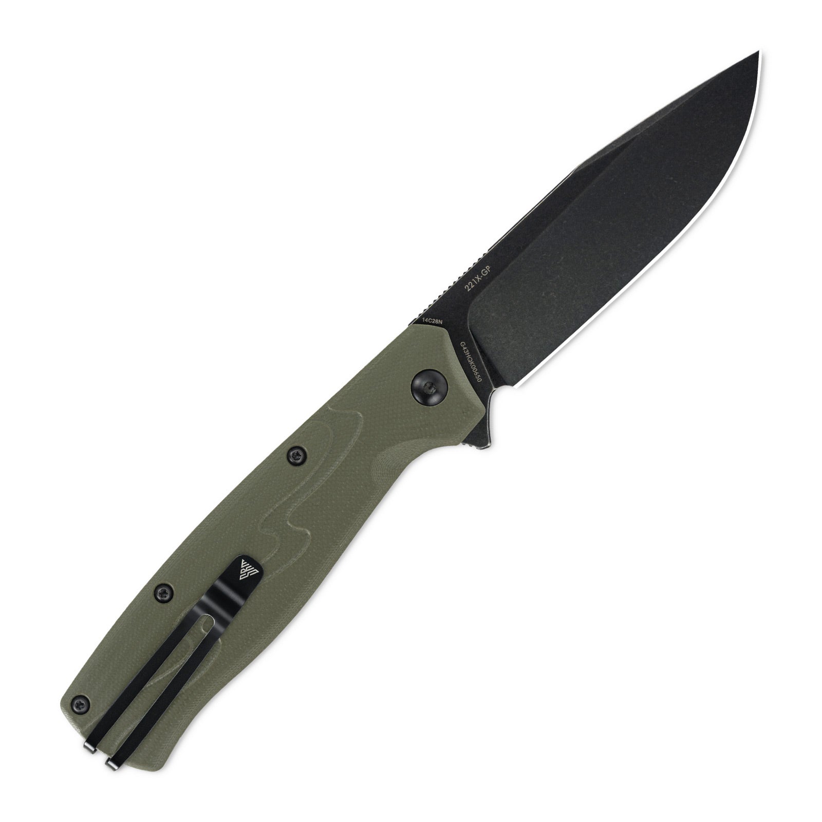 SRM tactical pocket knife 221X-GP - 14C28N steel blade and G10 handle