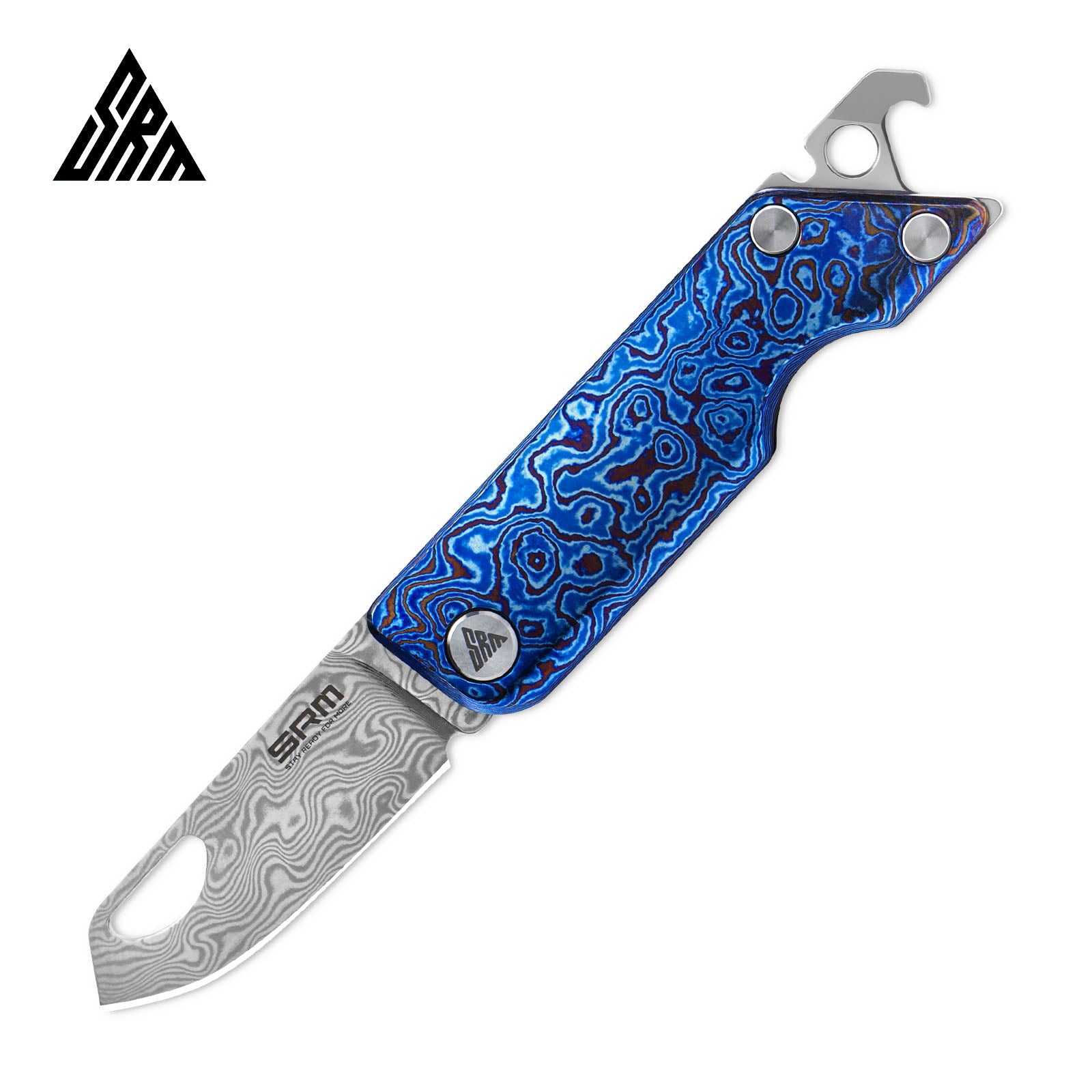 SRM 6435-TL EDC collectible knife with blade open