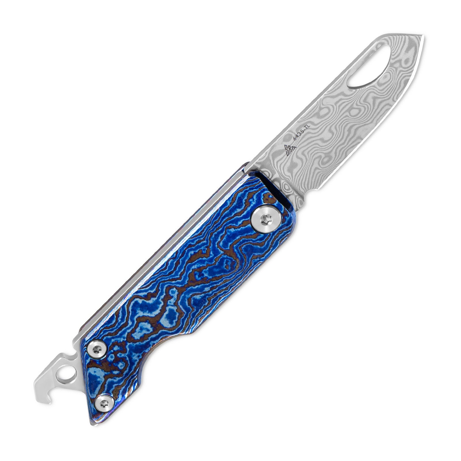 Side view of SRM 6435-TL EDC collectible knife with blade deployed