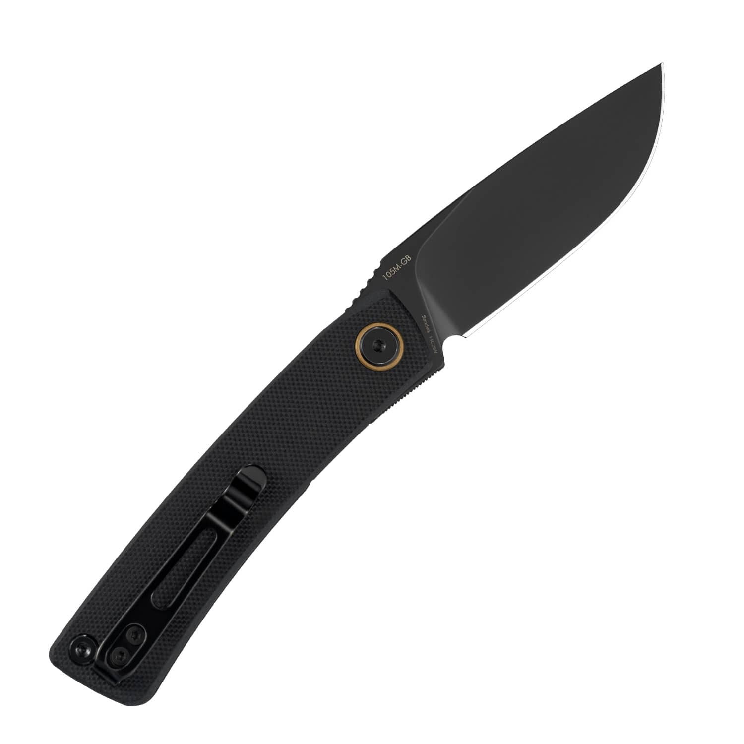 SRM EDC liner lock knife Air 105M-GB | 14C28N blade and black G10 handle