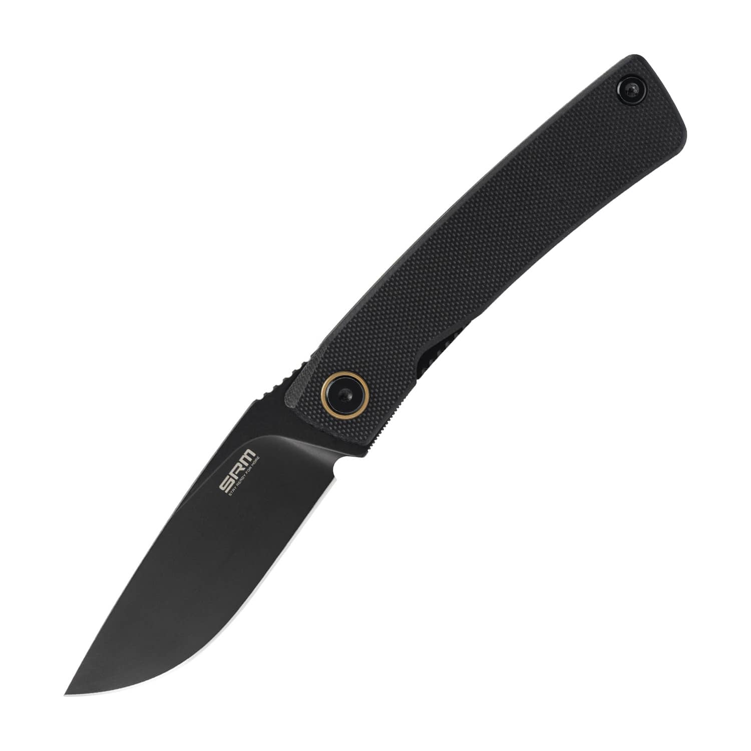 SRM EDC liner lock knife Air 105M-GB | 14C28N blade and black G10 handle