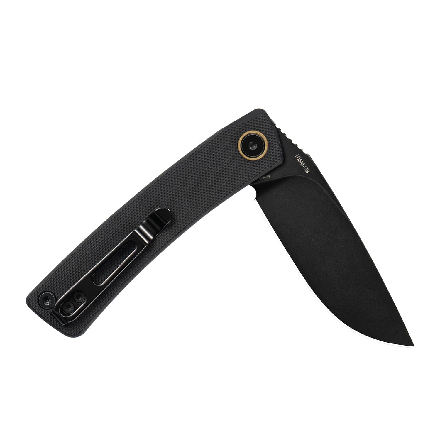 SRM EDC liner lock knife Air 105M-GB | 14C28N blade and black G10 handle