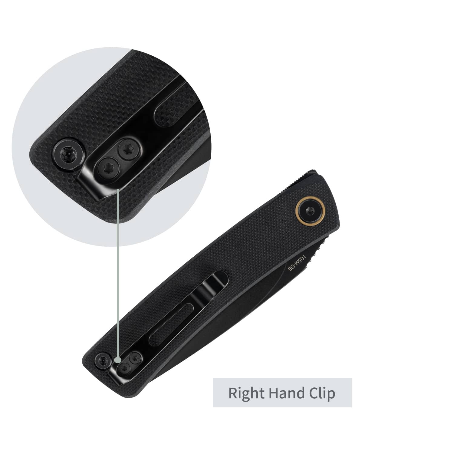 SRM EDC liner lock knife Air 105M-GB | 14C28N blade and black G10 handle