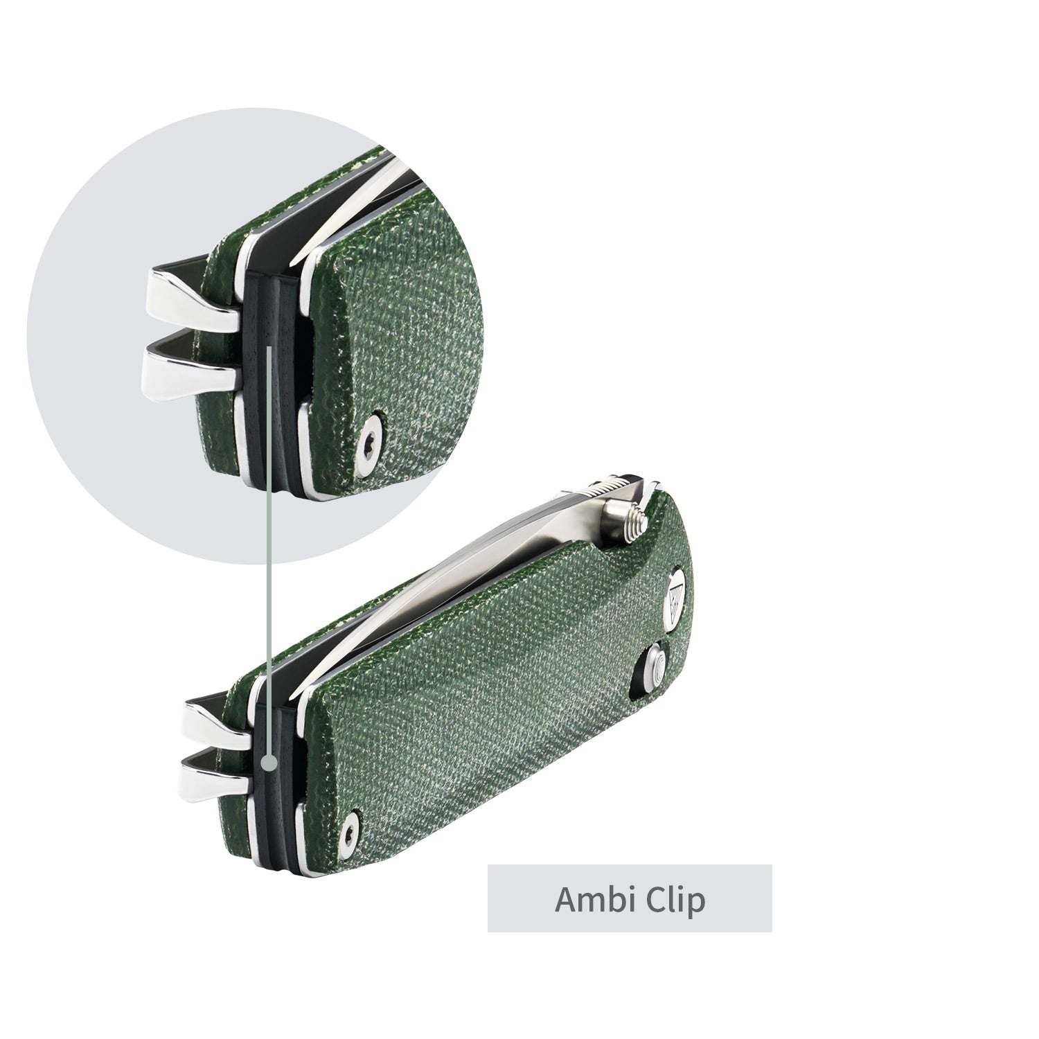 SRM ambi lock edc pocket knife Terrier 258L-MG2 - OD Green Micarta handle