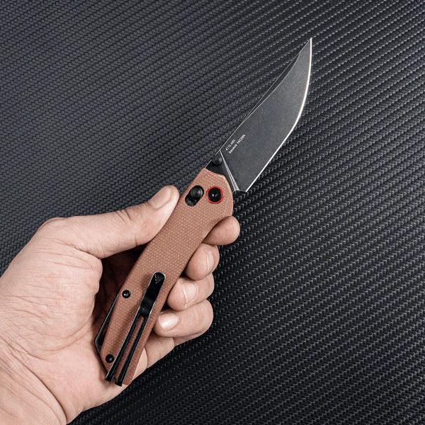 SRM EDC knife Asika 411L-MN | 14C28N steel blade, Micarta handle