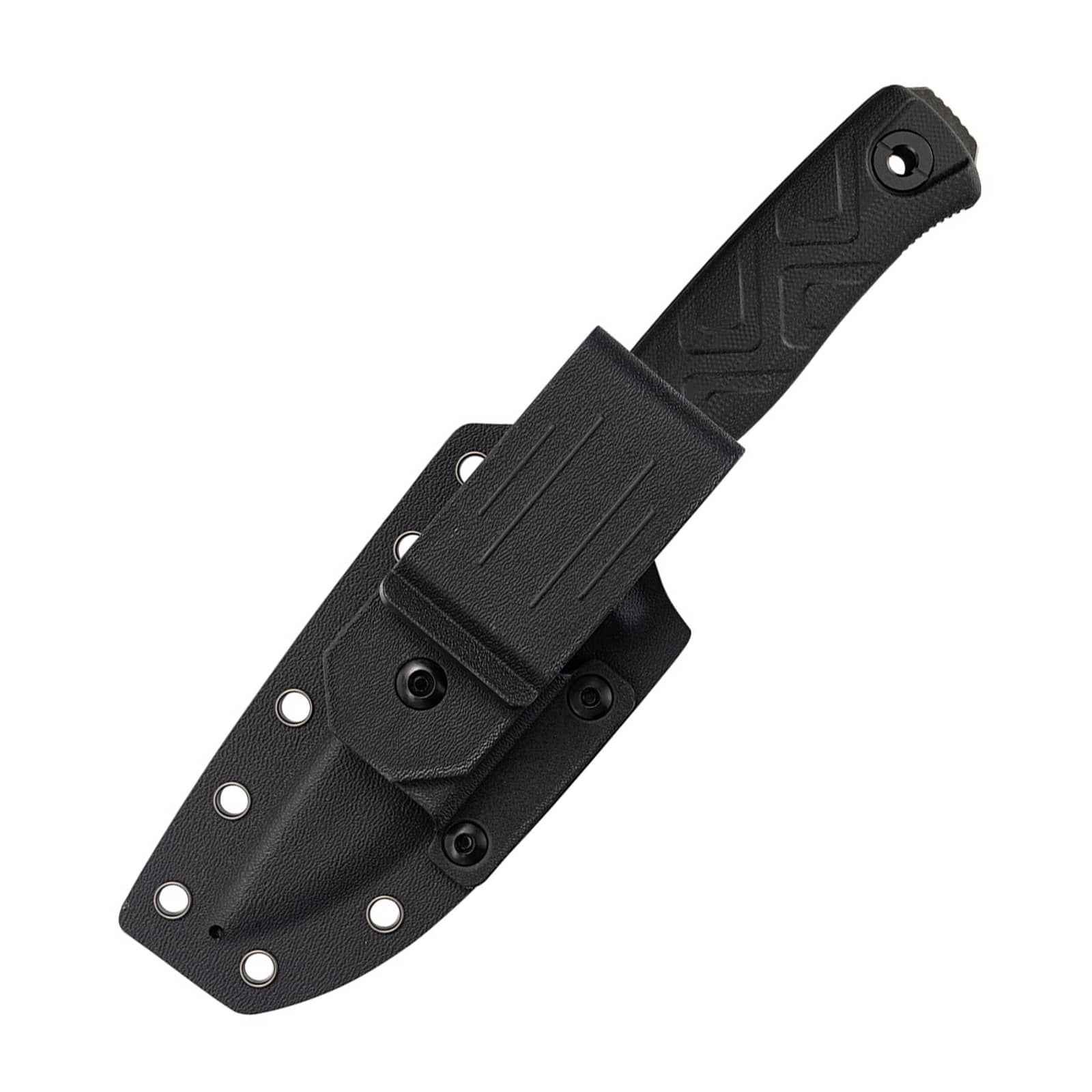 Full tang bushcraft knife - 14C28N steel blade and black G10 handle - SRM Bushcut 702T-GB