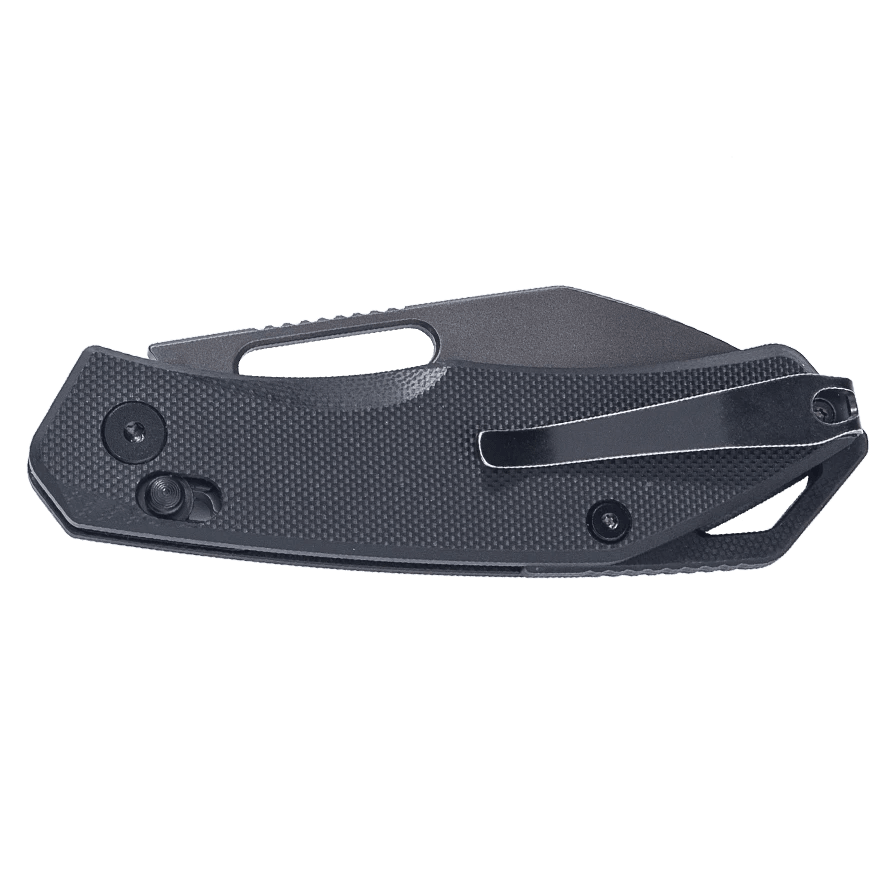 SRM folding hunting knife Cub 261M-GB2 | Laminated 140Cr steel wharncliffe blade, black G10 handle
