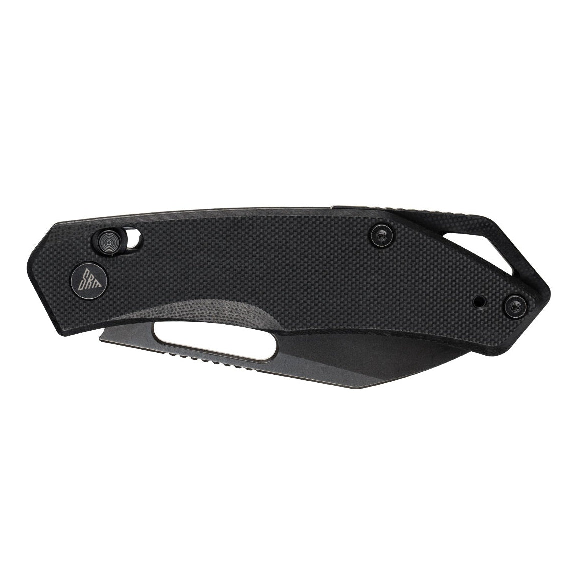 Side view of SRM Cub 261M-GB2 folding hunting knife handle