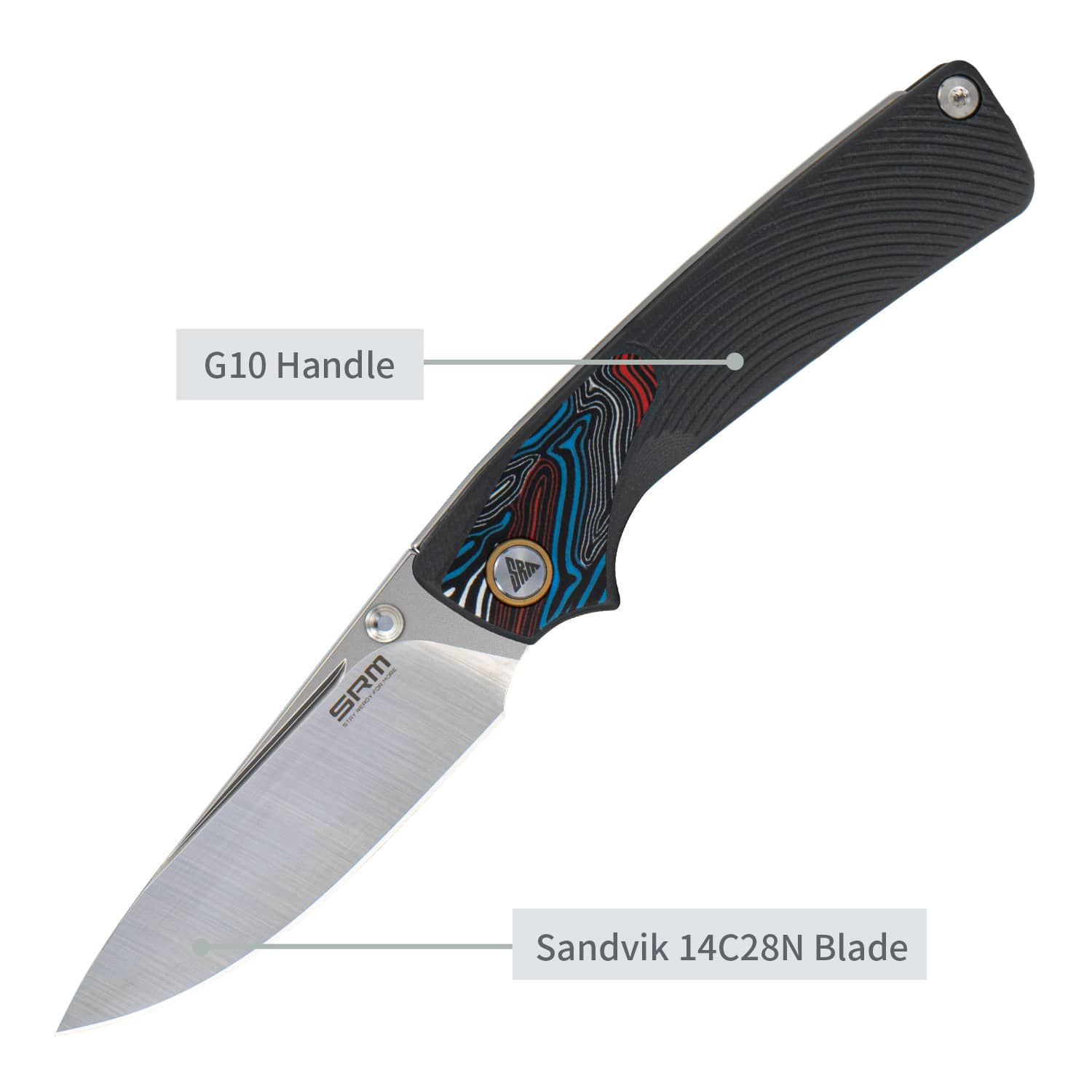 SRM EDC slip joint knife Dome 106M-GK | 14C28N steel blade and G10 handle