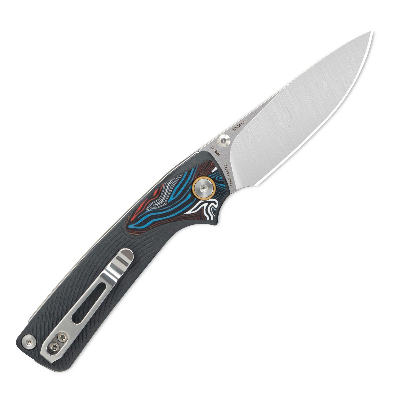 Side view of SRM Dome 106M-GK slip joint knife with blade deployed