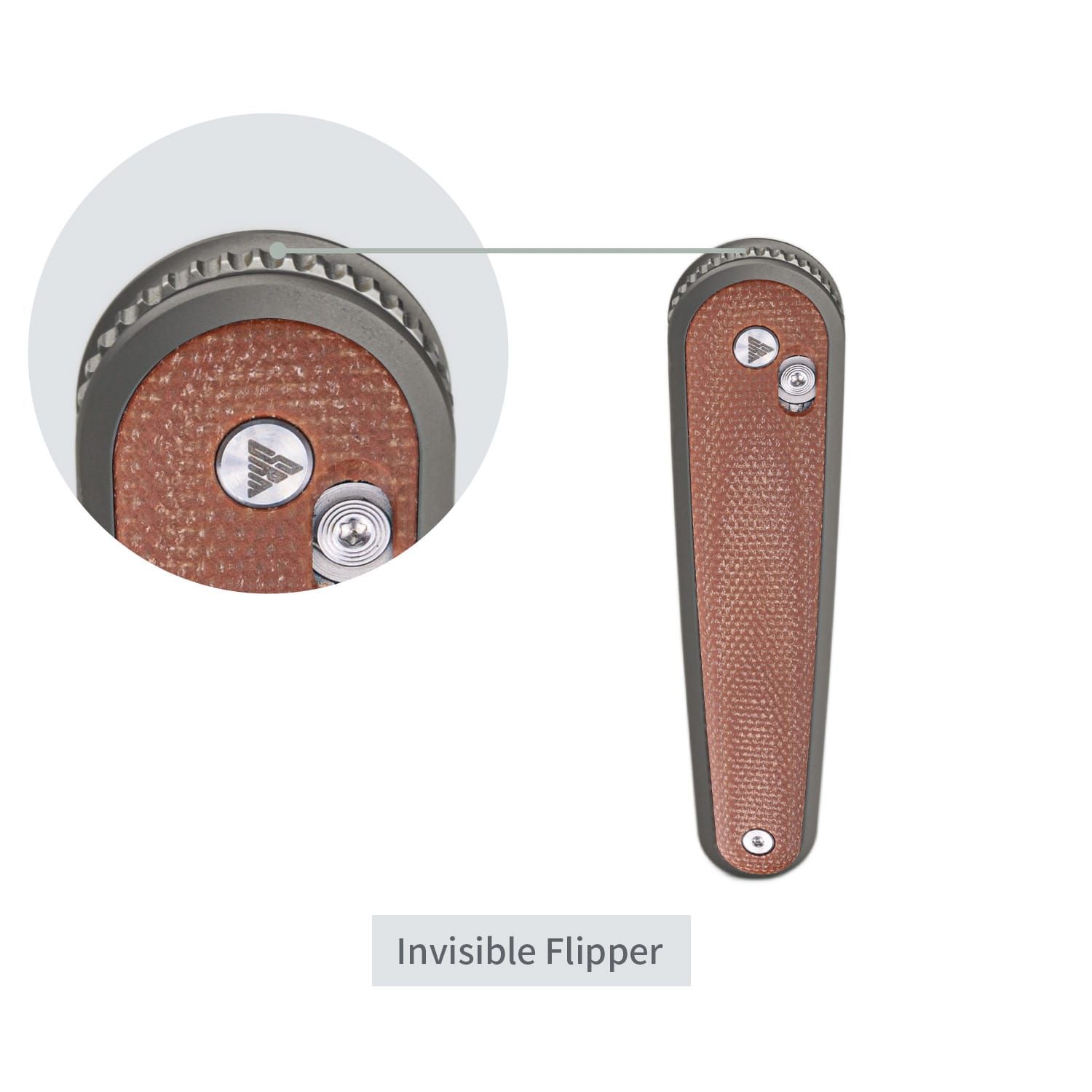 SRM EDC pocket knife 251MB-MN | N690 dagger blade and brown Micarta handle