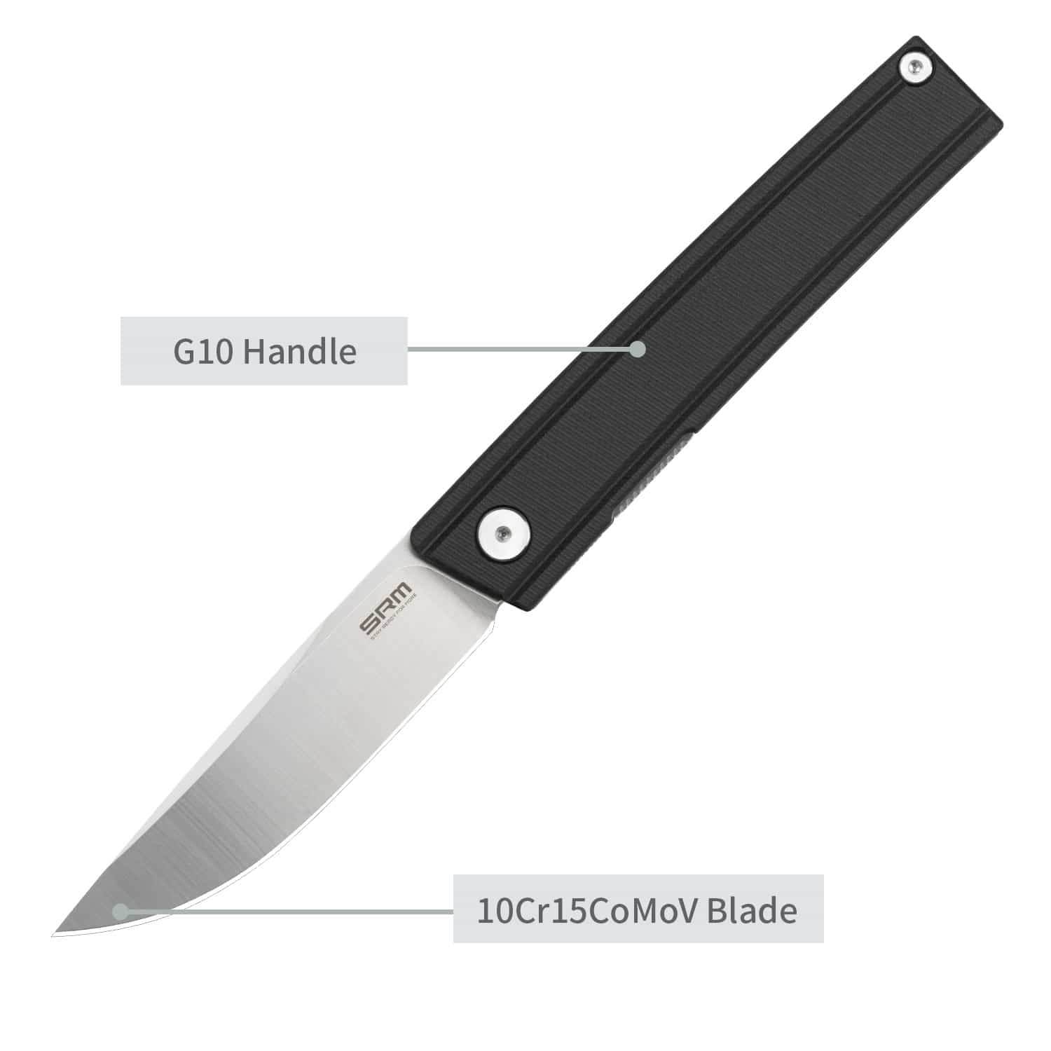 SRM EDC pocket knife Gent 401LC-GB | Black G10 handle