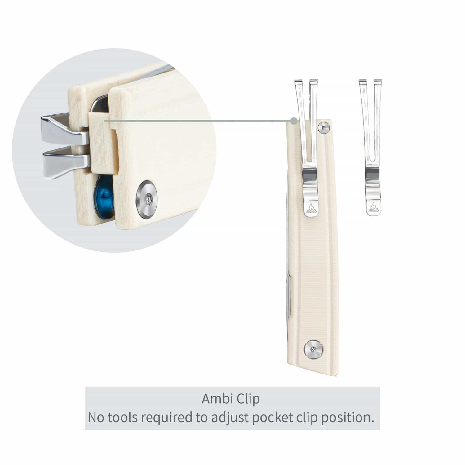 SRM EDC pocket knife Gent 401LC-GT | White G10 handle