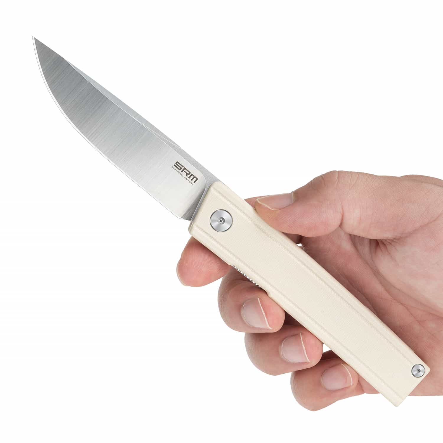 SRM EDC pocket knife Gent 401LC-GT | White G10 handle