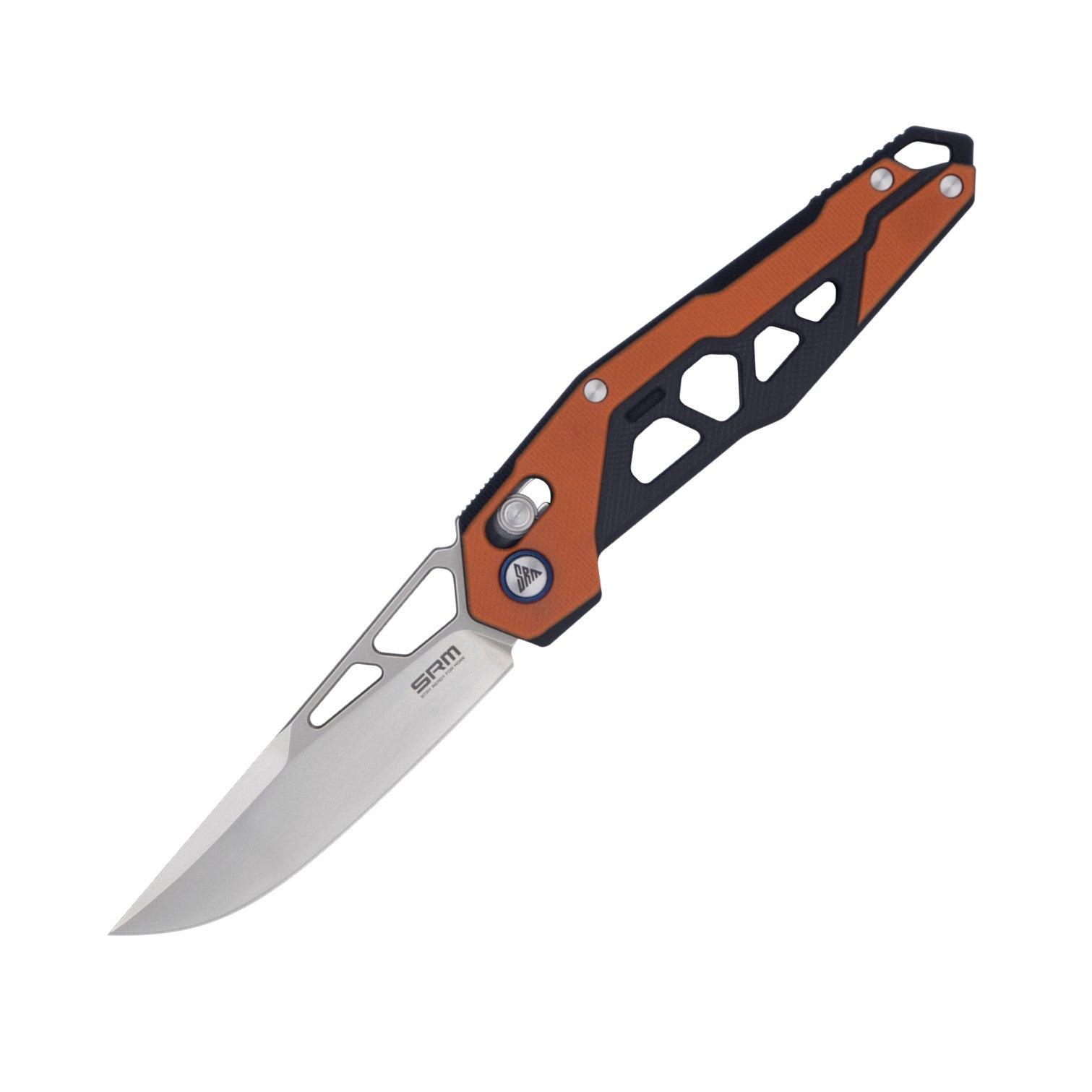 SRM tactical pocket knife Mecha 9225-GJ | D2 steel blade and G10 handle