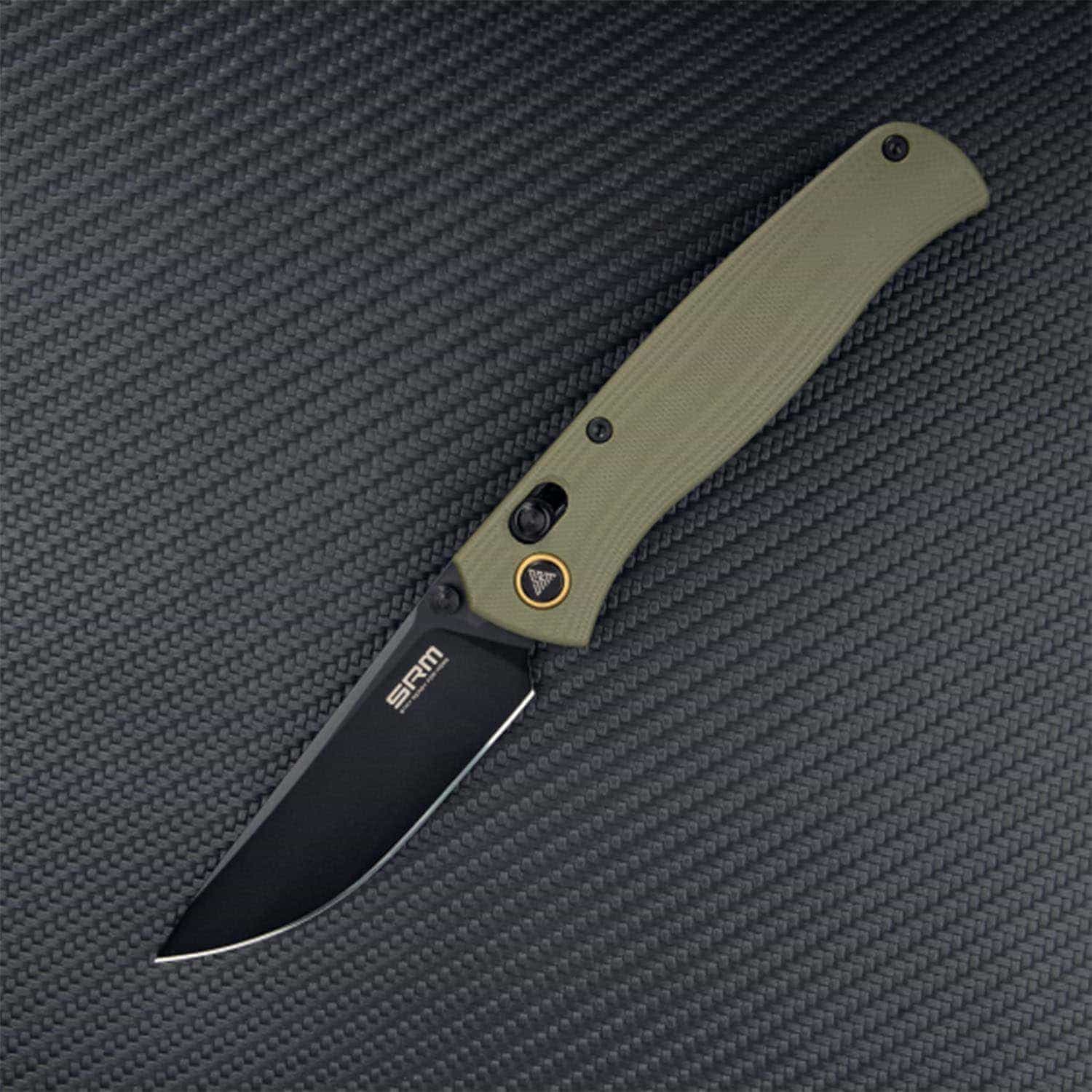 SRM EDC pocket knife Medal 255L-GP | OD Green G10 Handle