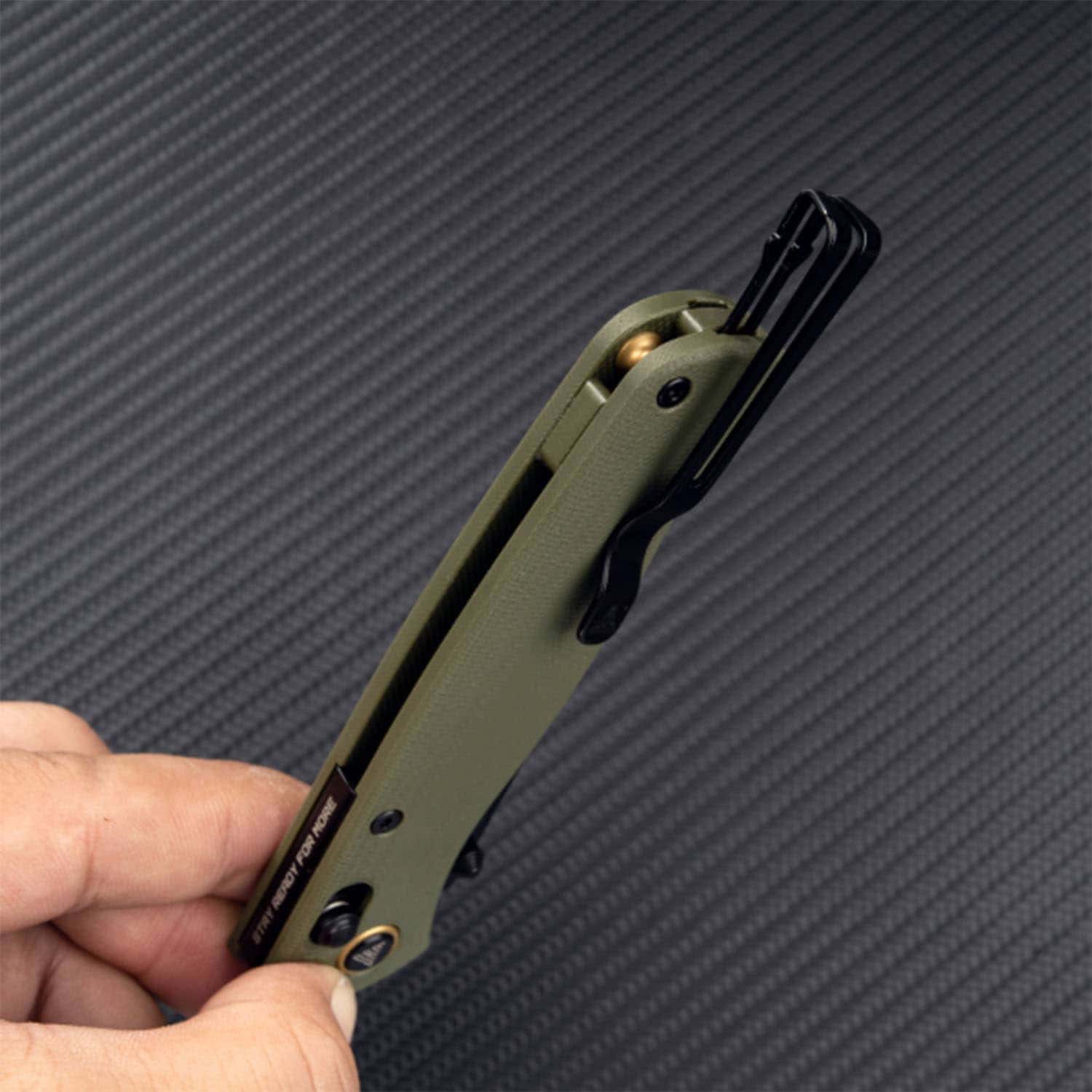 SRM EDC pocket knife Medal 255L-GP | OD Green G10 Handle