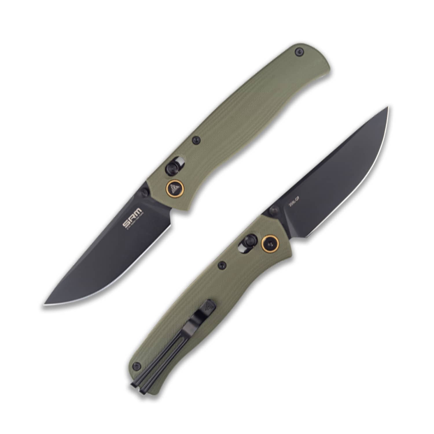 SRM EDC pocket knife Medal 255L-GP | OD Green G10 Handle