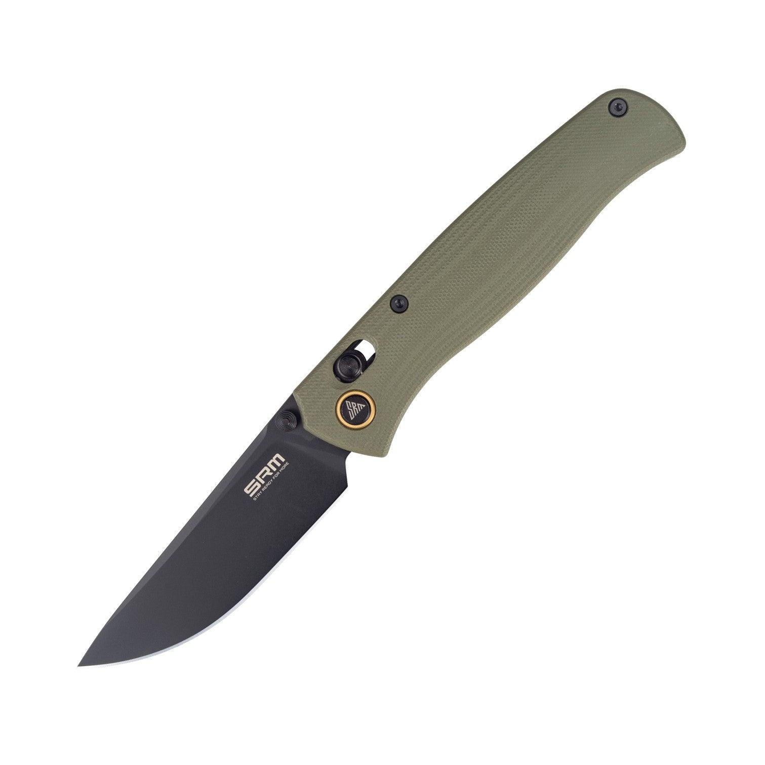 SRM EDC pocket knife Medal 255L-GP | OD Green G10 Handle