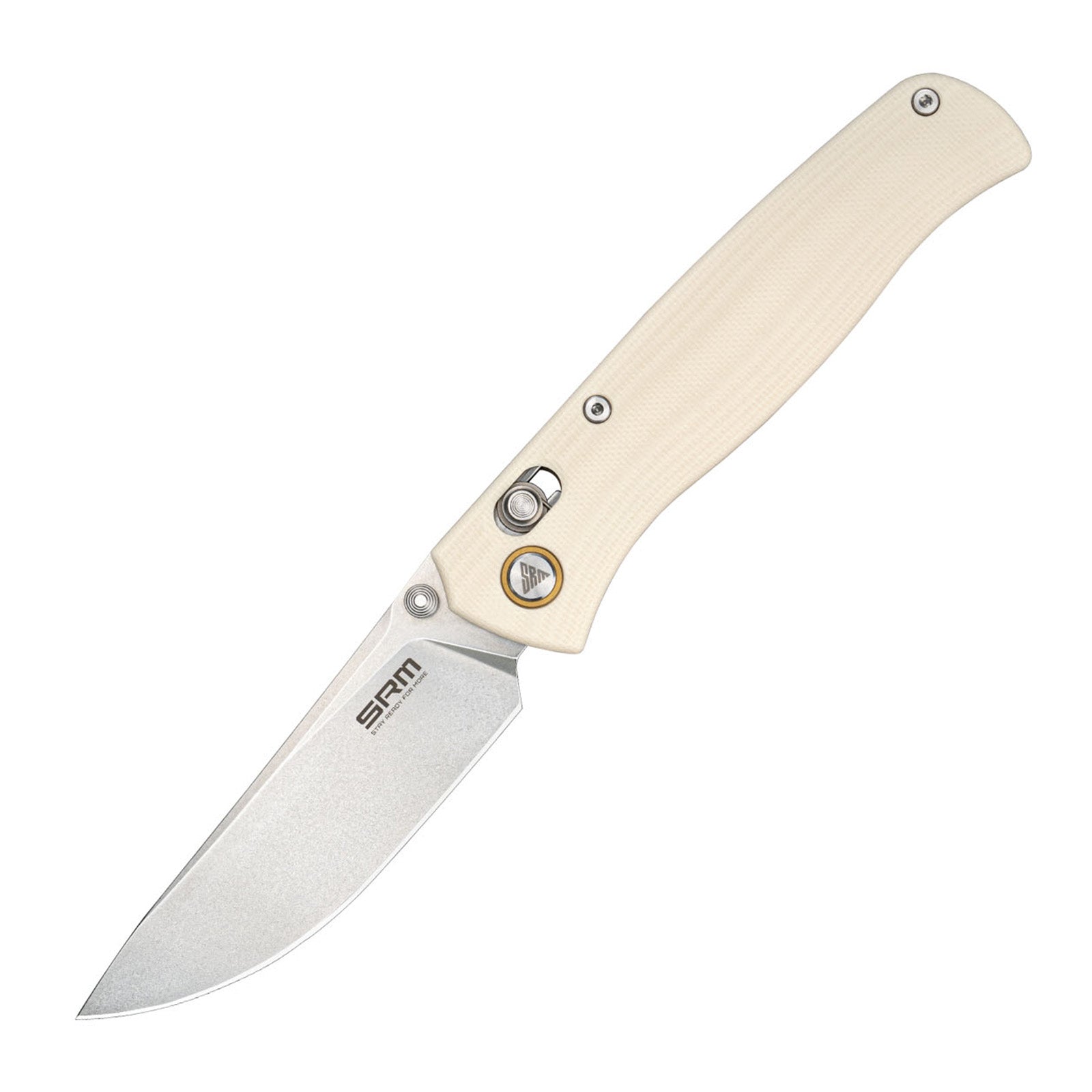 SRM Ambi Lock EDC pocket knife Medal 255L-GT | White G10 Handle