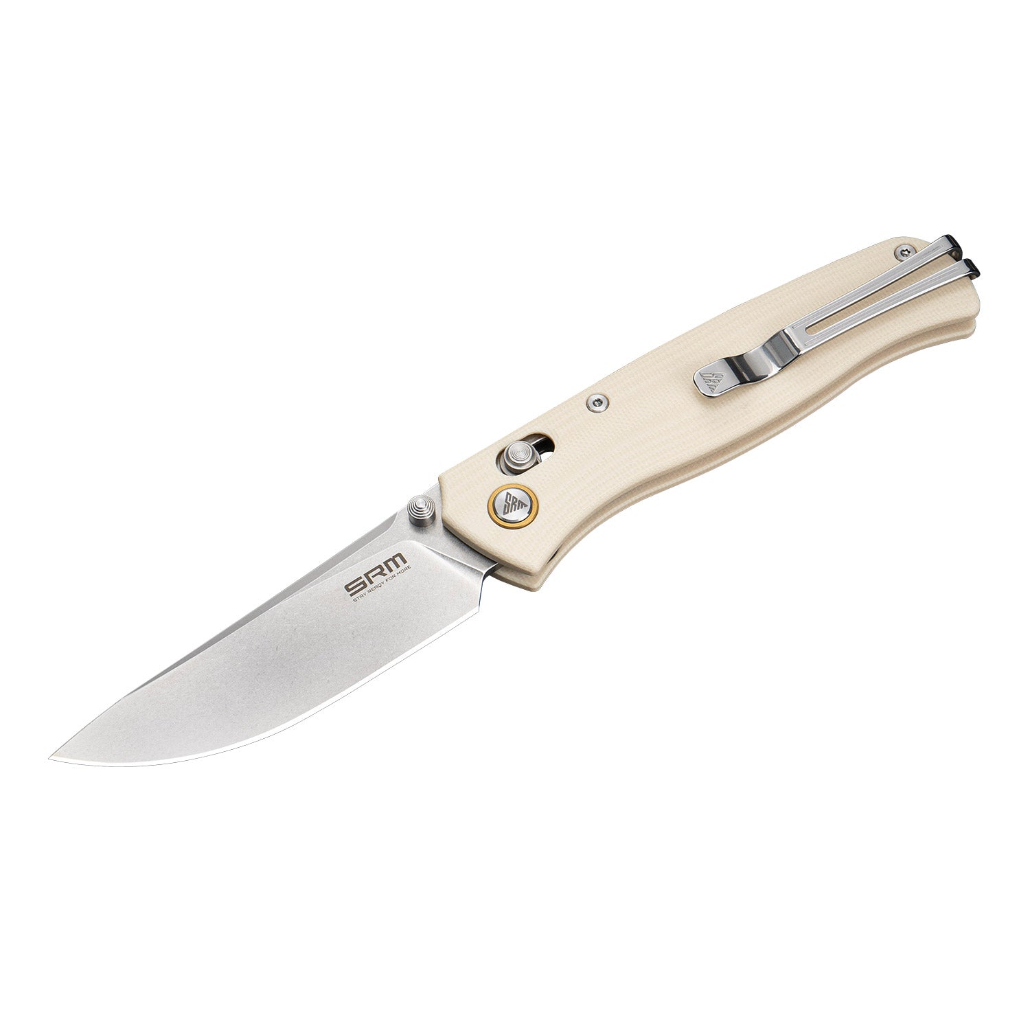 SRM Ambi Lock EDC pocket knife Medal 255L-GT | White G10 Handle