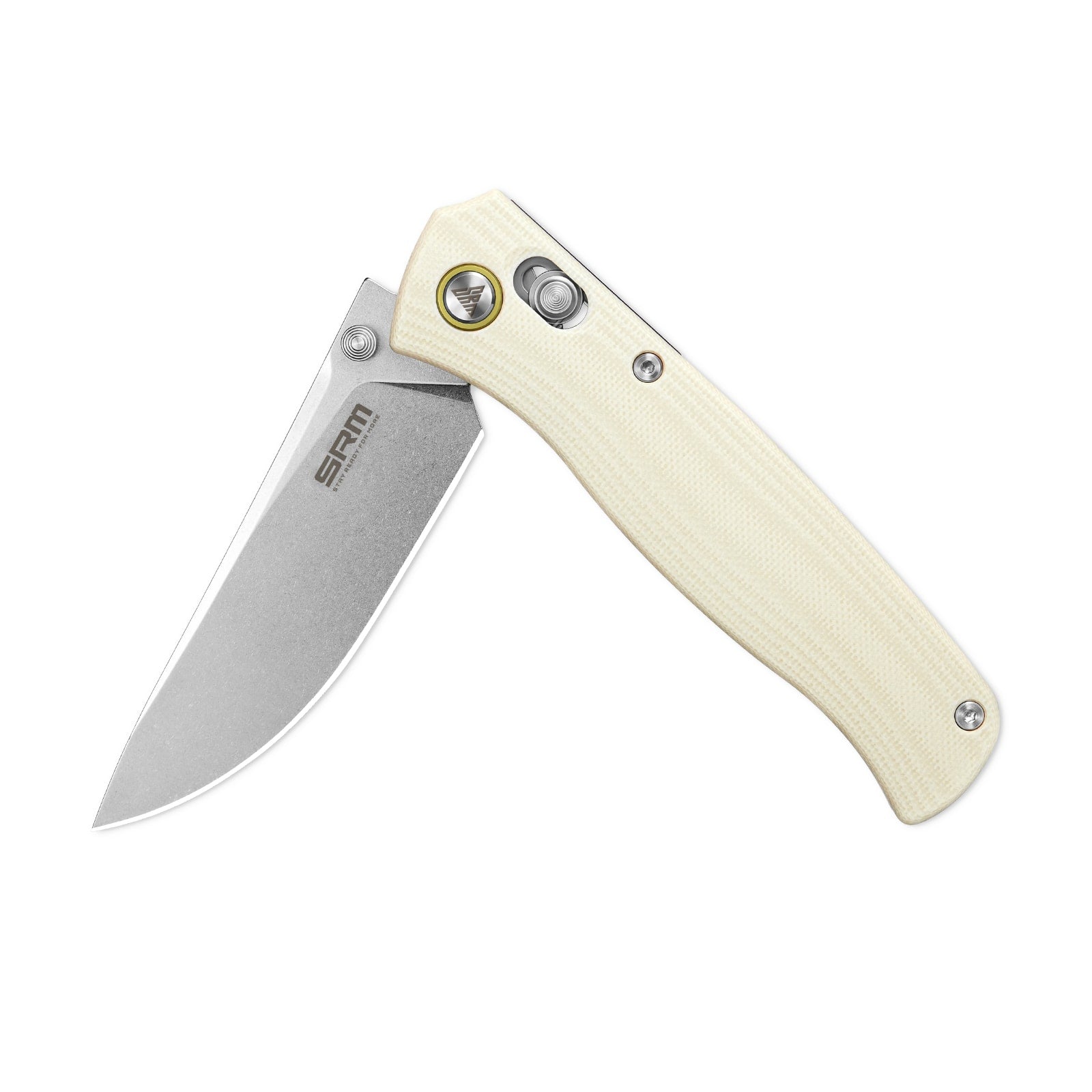 SRM Ambi Lock EDC pocket knife Medal 255L-GT | White G10 Handle