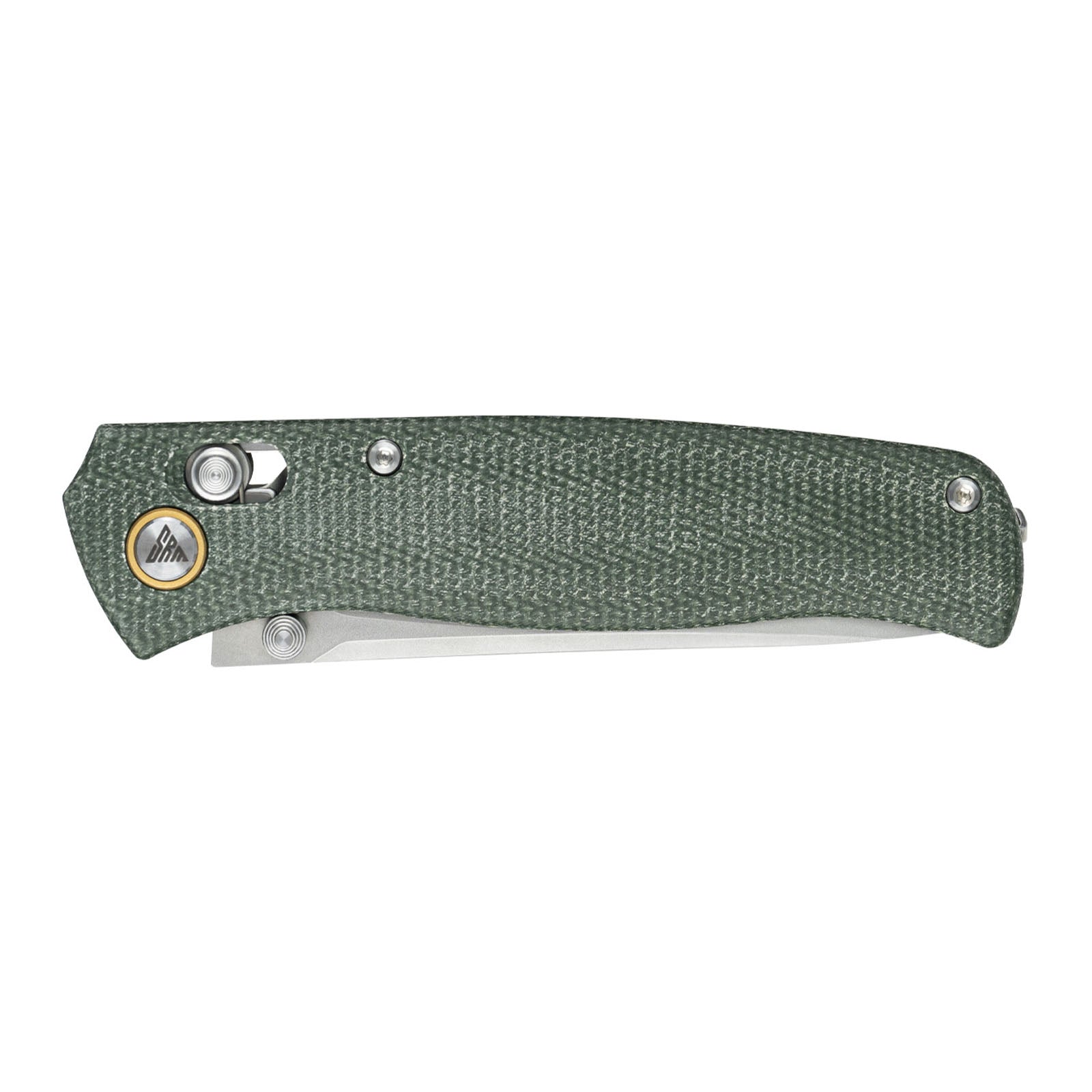 Side view of SRM Medal 255L-MG3 EDC pocket knife handle