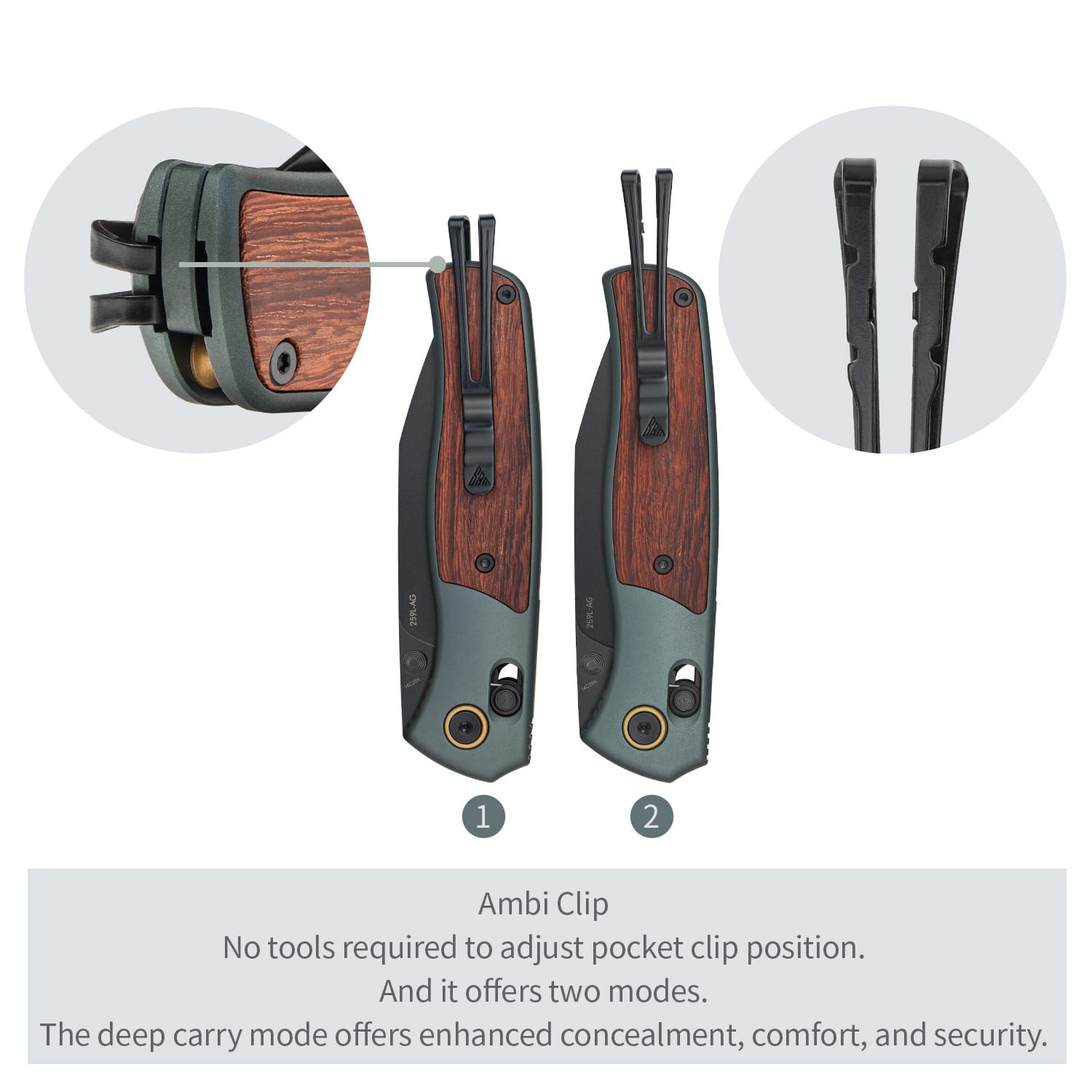 SRM EDC reverse tanto knife Medal 259L-AG - 14C28N steel blade and Aluminum handle