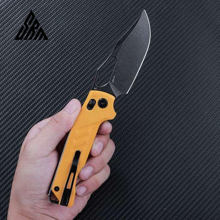 SRM folding hunting knife Mirage 238X-GY | D2 steel blade and G10 handle