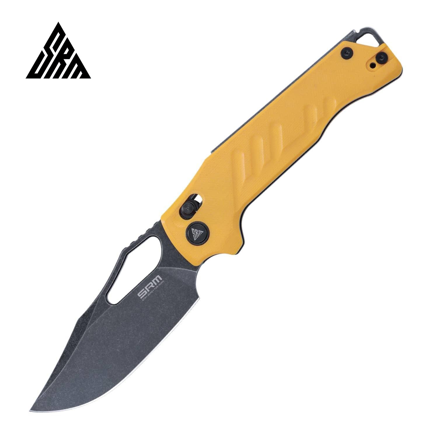 SRM folding hunting knife Mirage 238X-GY | D2 steel blade and G10 handle