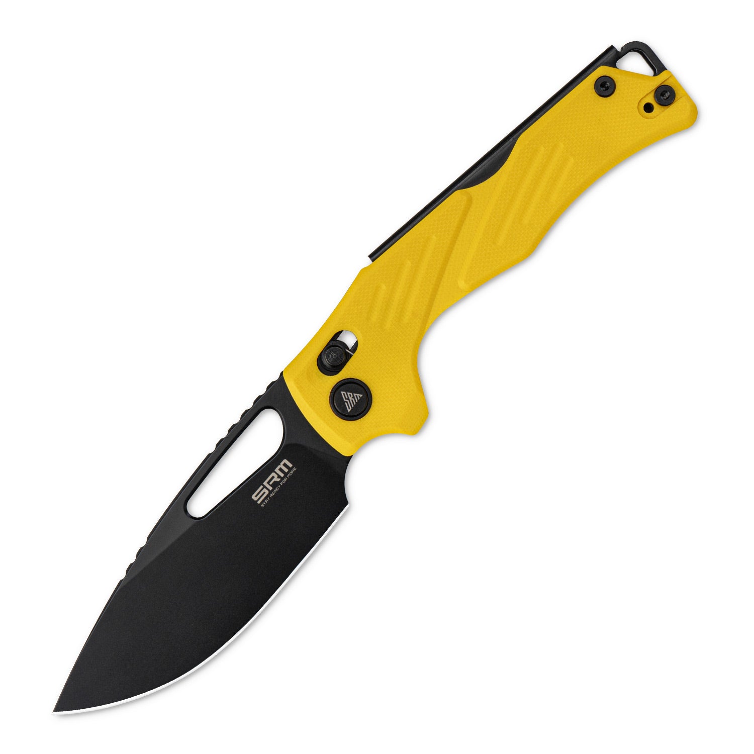 SRM Mirage 239X-GY folding hunting knife with blade open