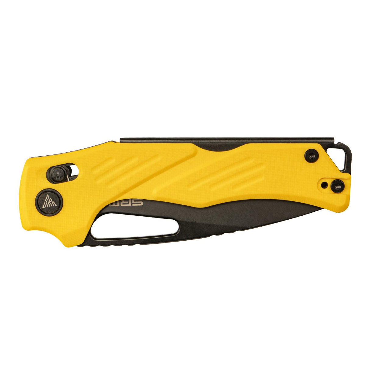 Side view of SRM Mirage 239X-GY folding hunting knife handle