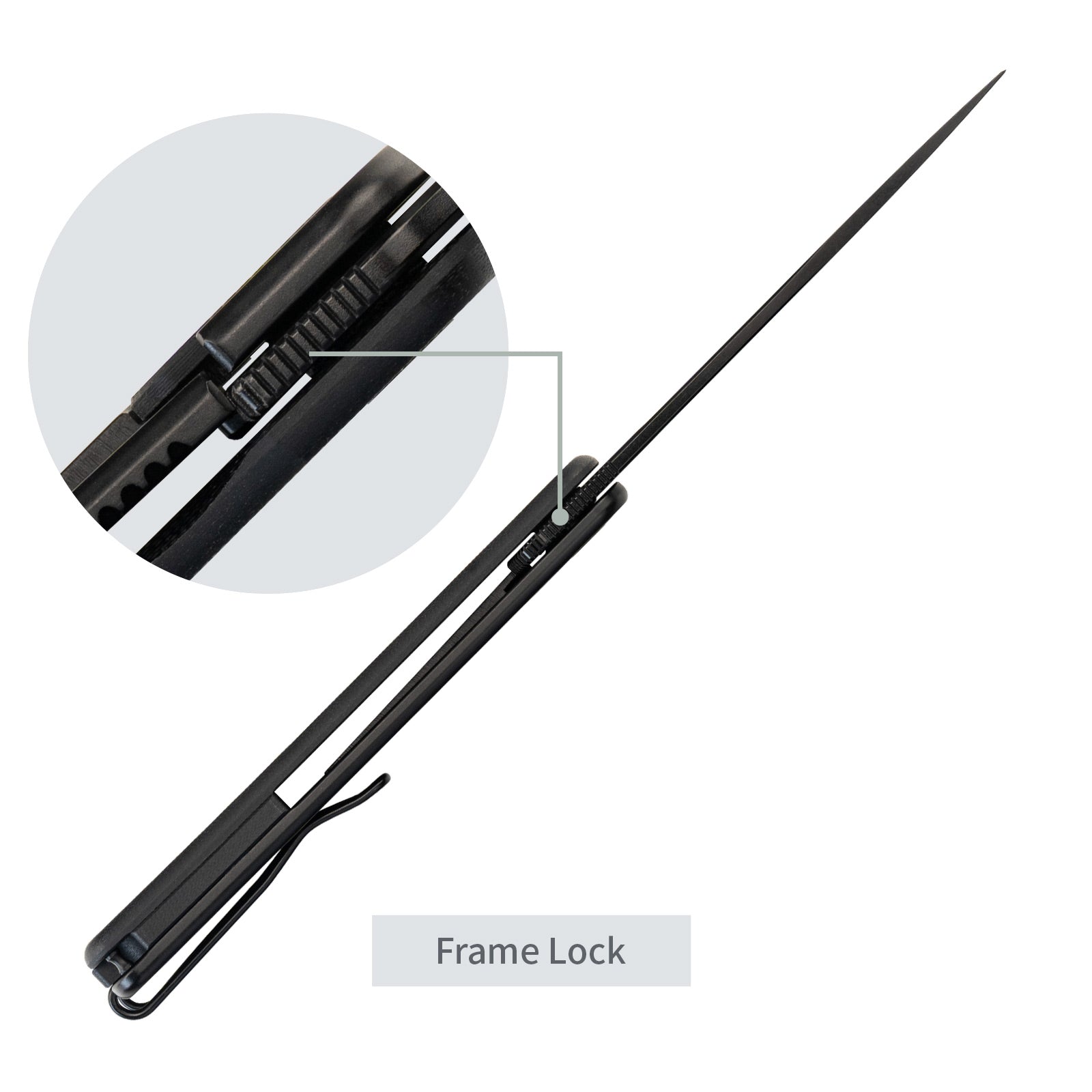 SRM EDC frame lock knife Palfrey 135L-GB | 14C28N steel blade and black G10 handle