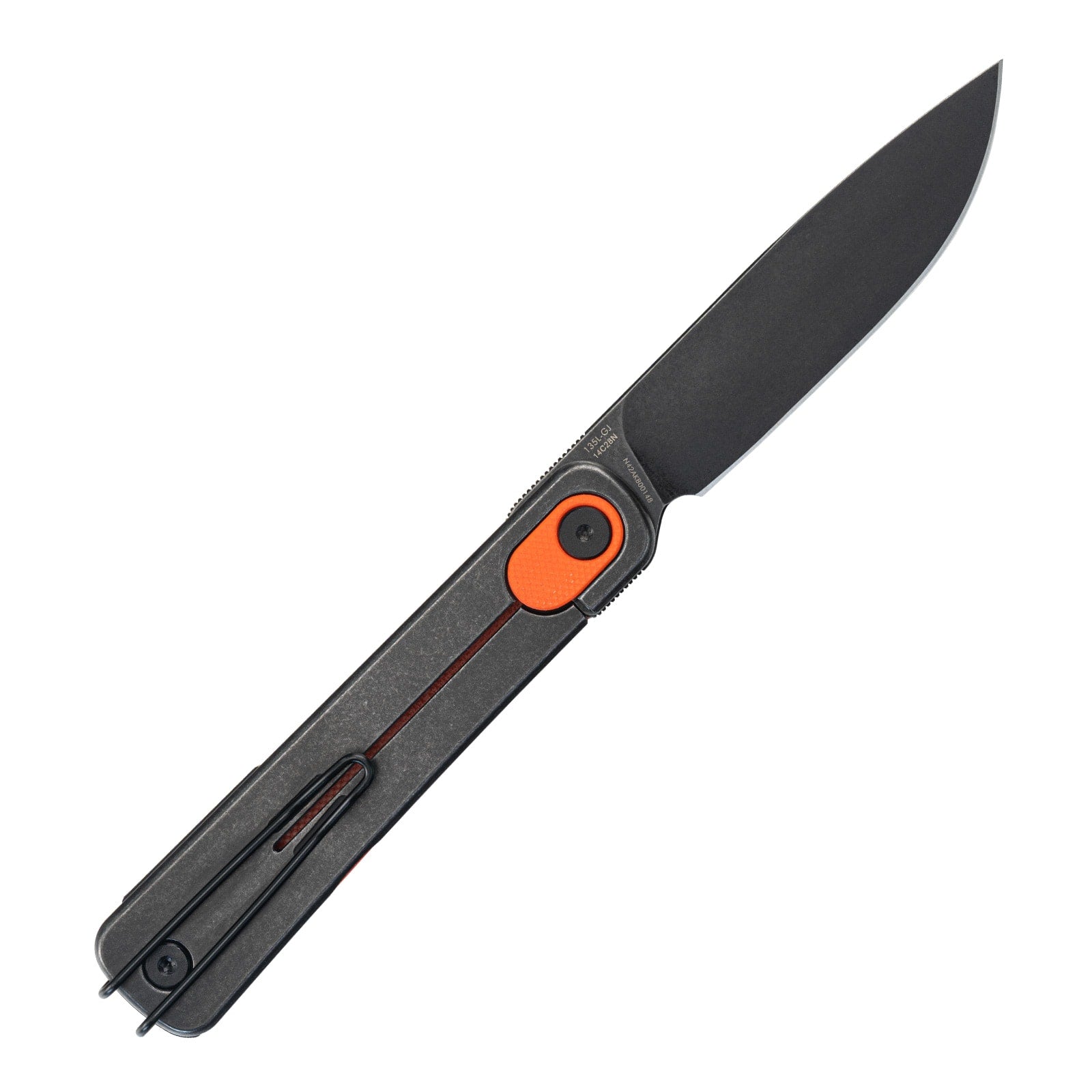 SRM EDC frame lock knife Palfrey 135L-GJ | 14C28N steel blade and orange G10 handle