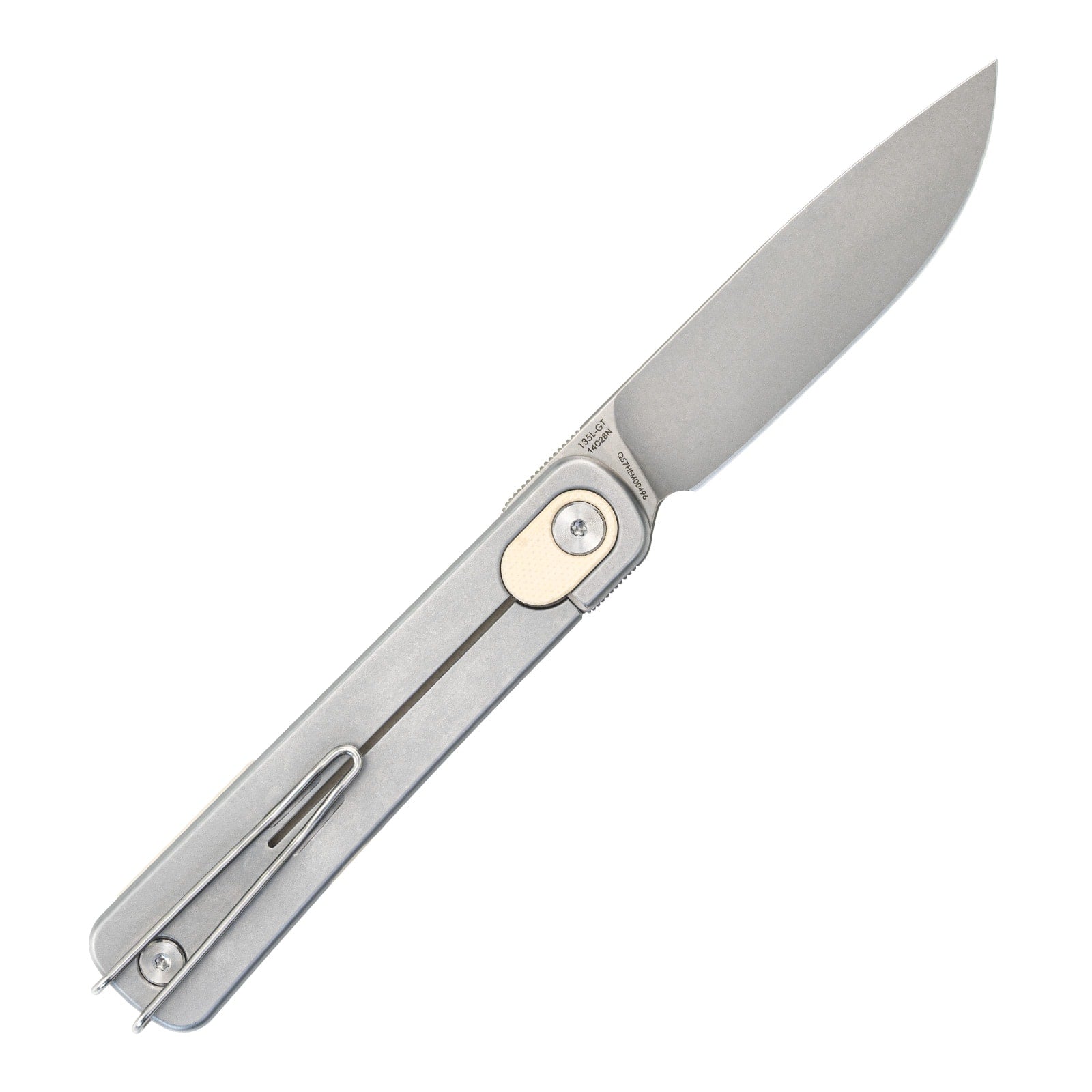SRM EDC frame lock knife Palfrey 135L-GT | 14C28N steel blade and Ivory G10 handle