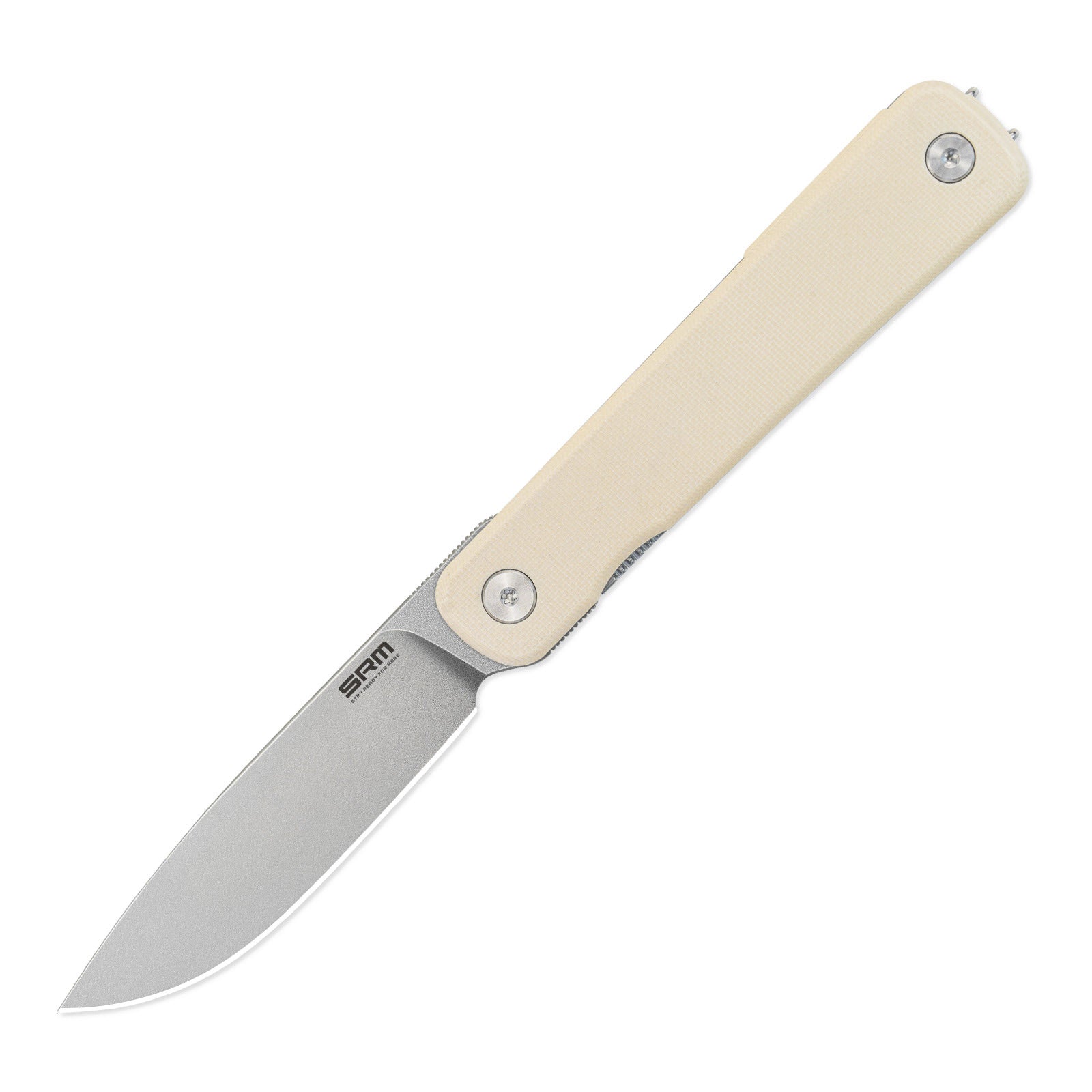 SRM EDC frame lock knife Palfrey 135L-GT | 14C28N steel blade and Ivory G10 handle