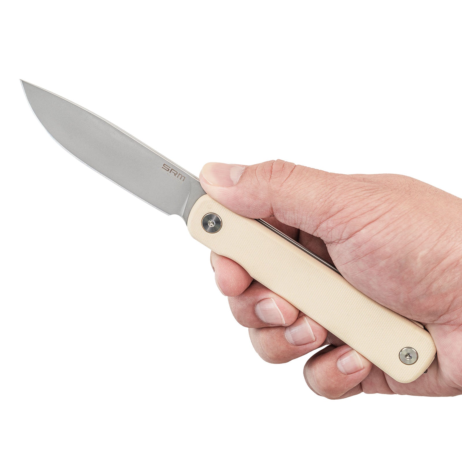 SRM EDC frame lock knife Palfrey 135L-GT | 14C28N steel blade and Ivory G10 handle