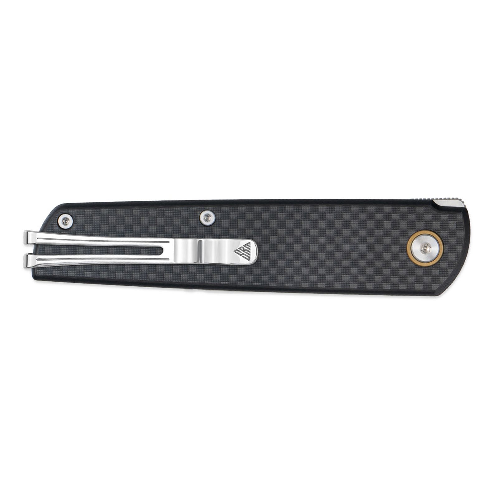 Close-up of SRM Qrick 408L-KB EDC knife handle