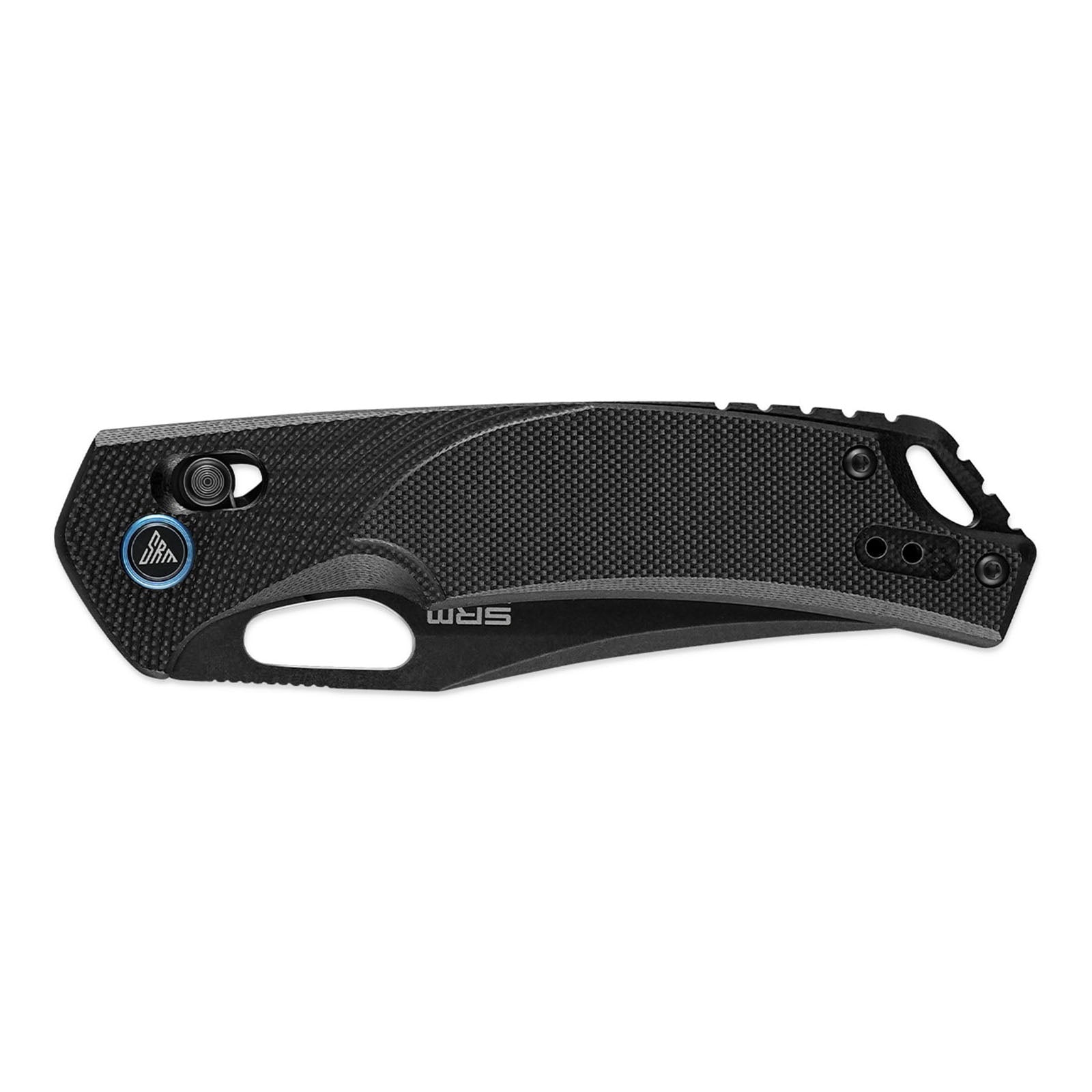 Side view of SRM Retriever 9201-GB hunting folding knife handle