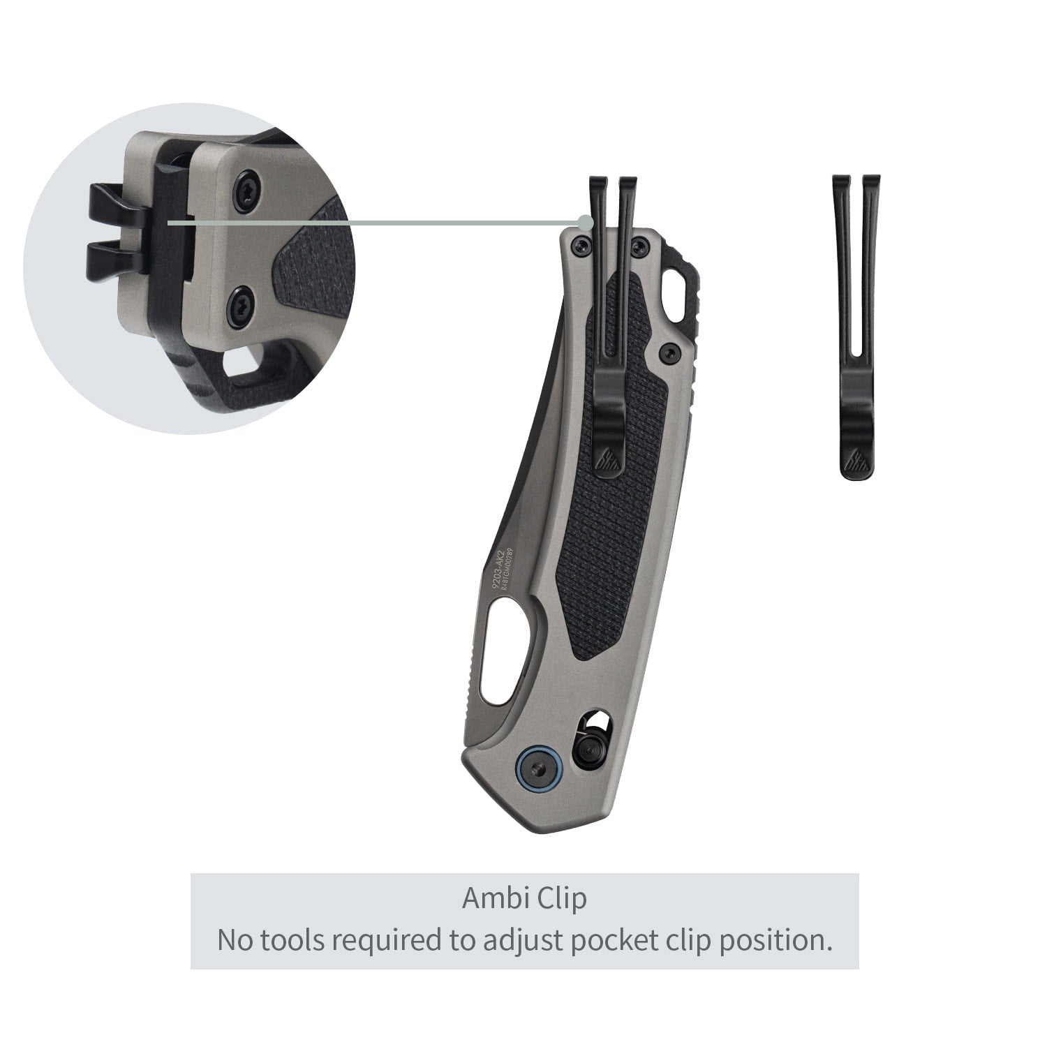 SRM hunting pocket knife Retriever 9203-AK2 | Grey Aluminum handle