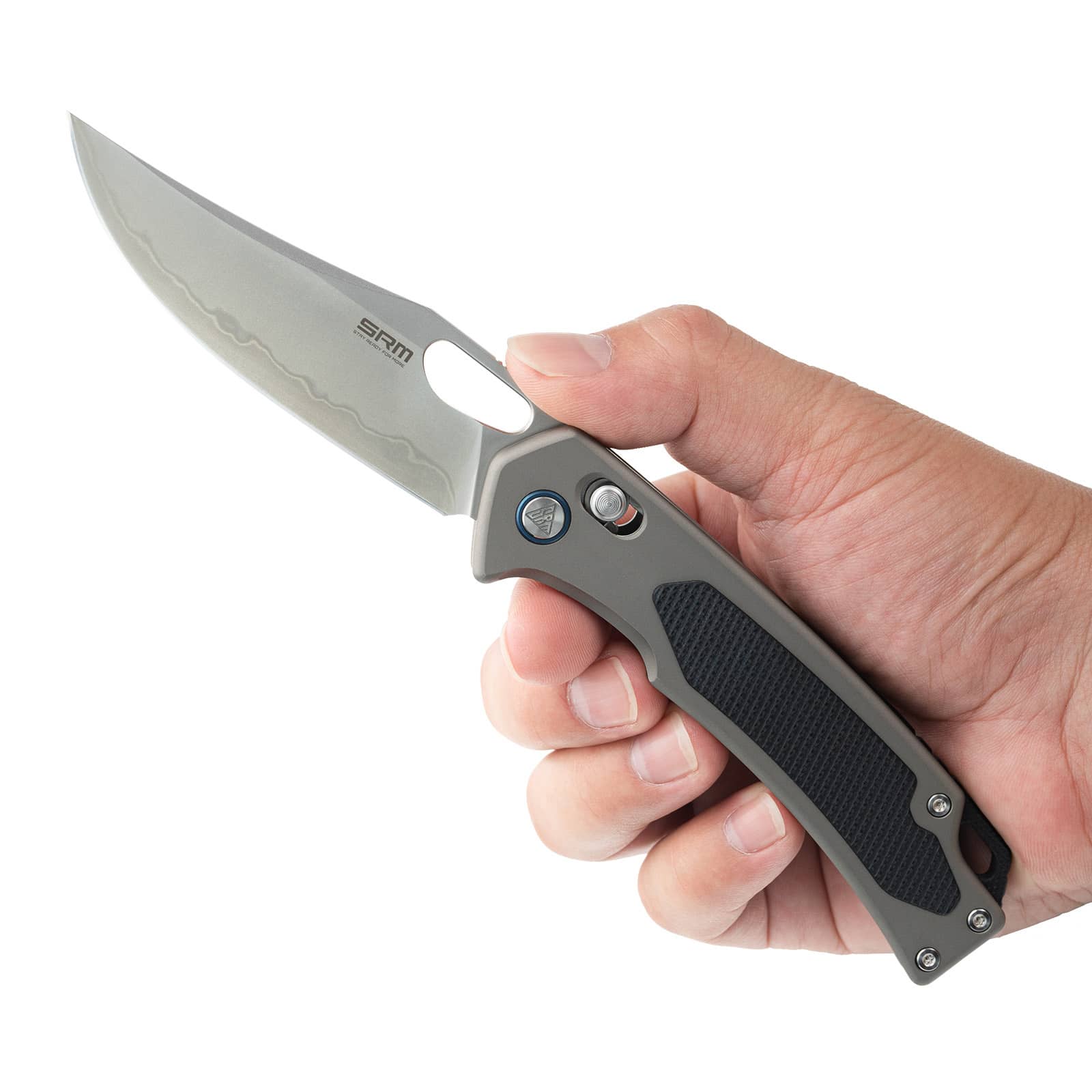 SRM hunting pocket knife Retriever 9203-AK | Grey Aluminum handle