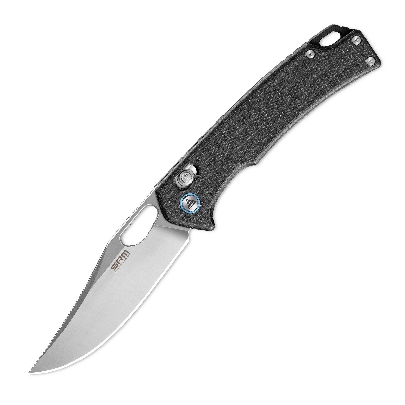 SRM Retriever 9203-MB hunting folding knife with blade open