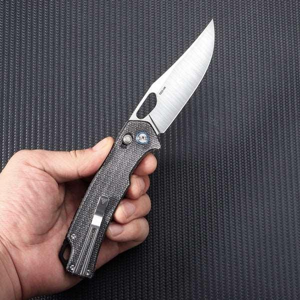 SRM hunting pocket knife Retriever 9203-MB | Grey Micarta handle