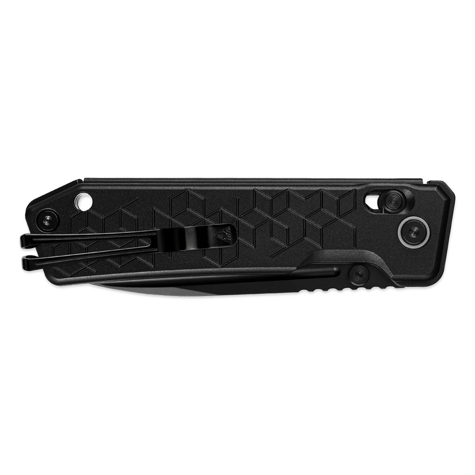 Close-up of SRM Rubik 7228B-AB tactical pocket knife handle